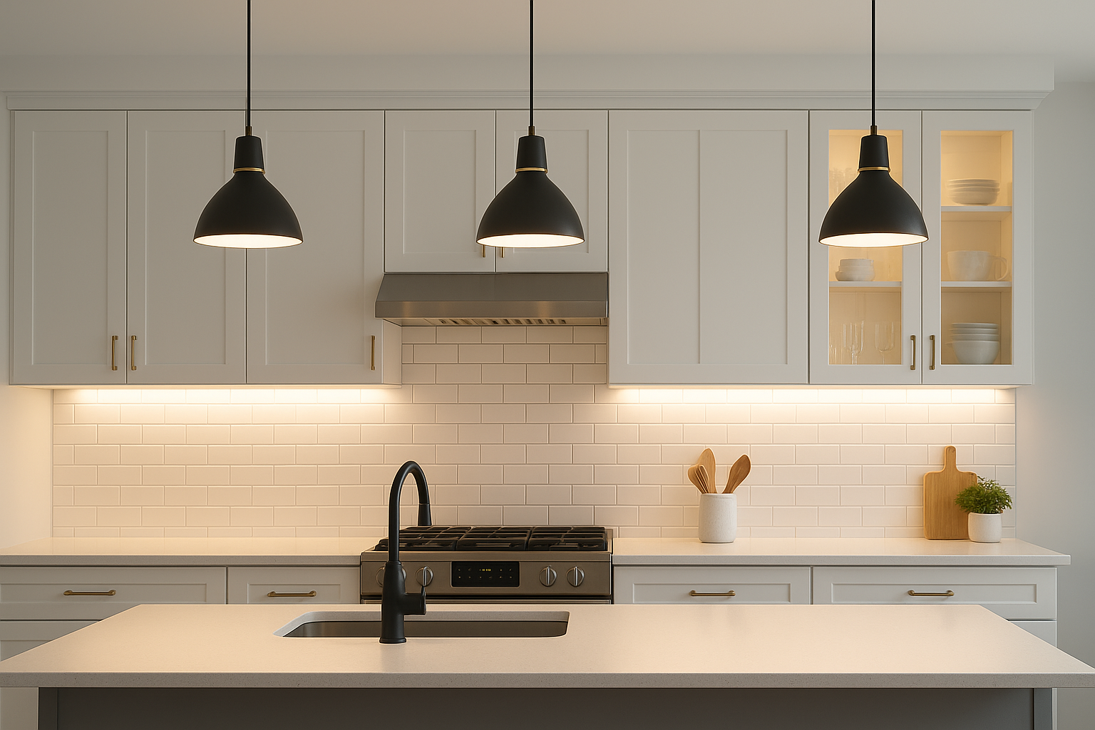 6. Layer your kitchen lighting like a designer