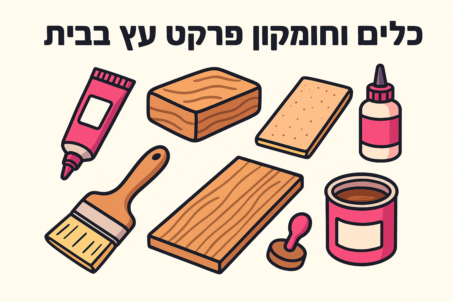 כלים וחומרים לתיקון פרקט עץ בבית