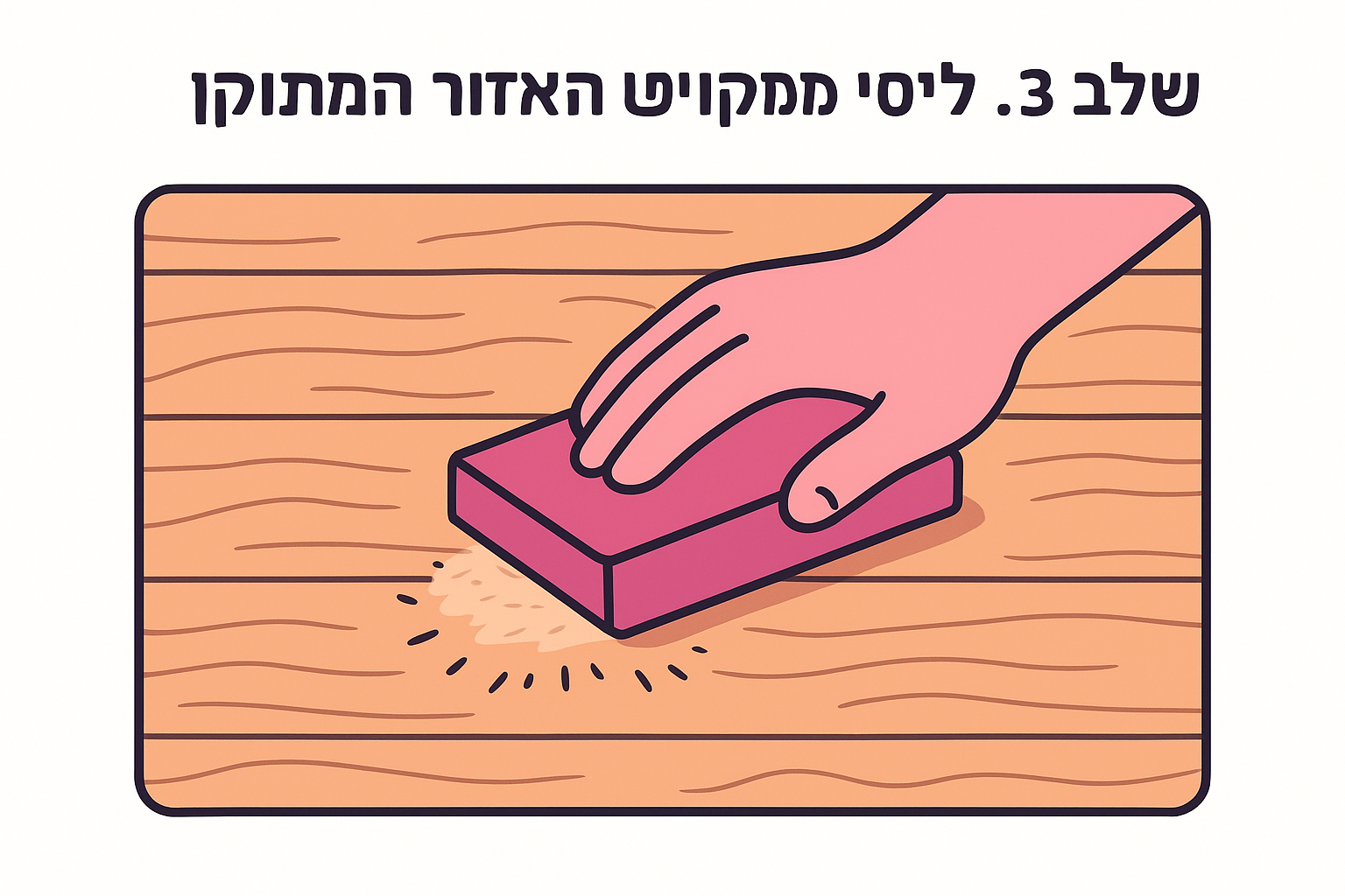 שלב 3. ליטוש מקומי של האזור המתוקן