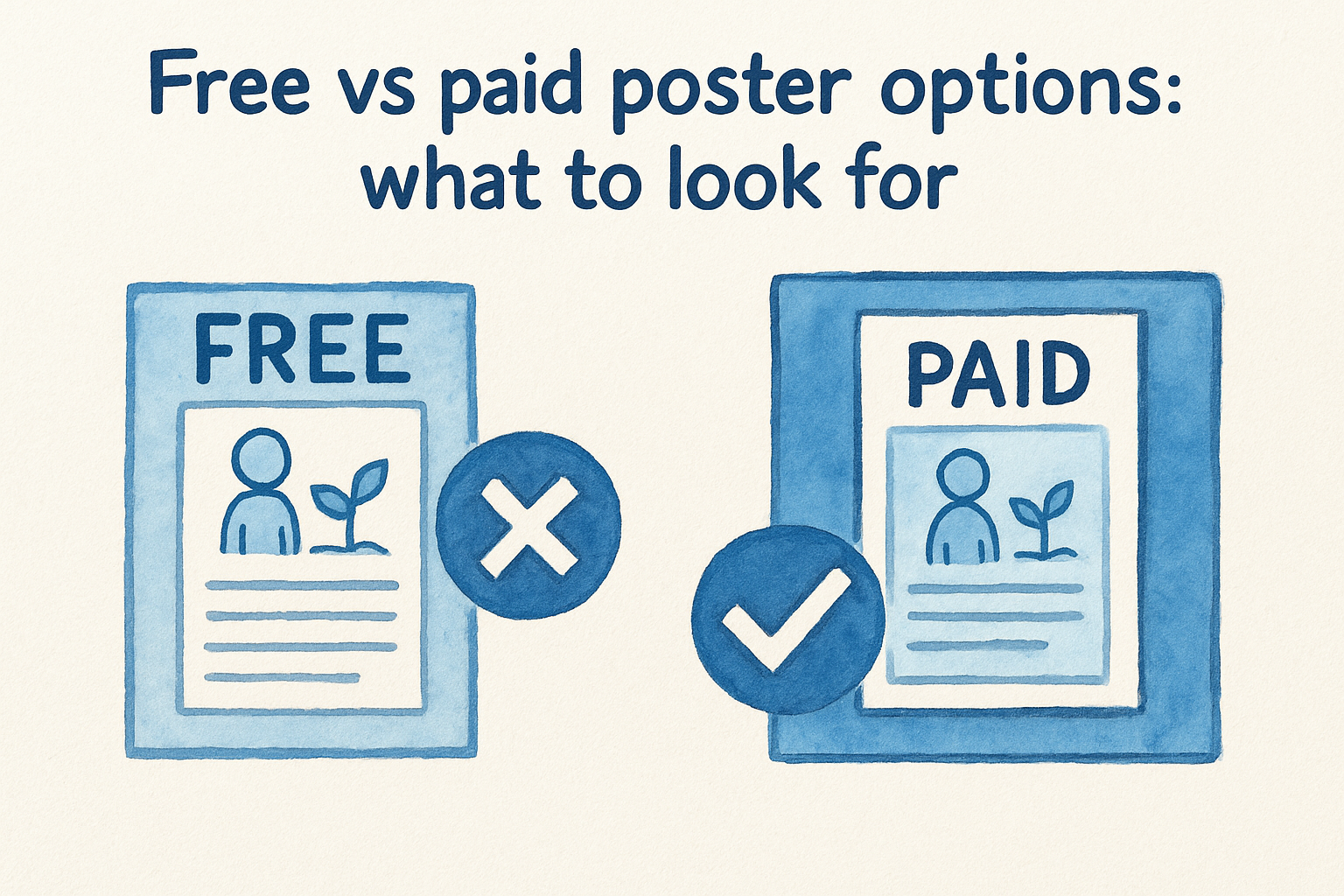 Free vs paid poster options: what to look for