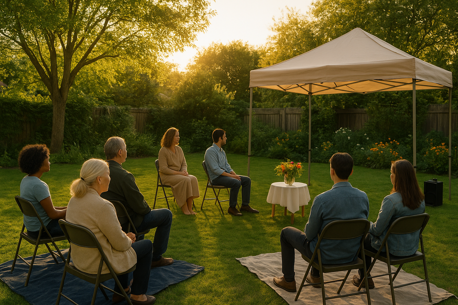 8. Gather in the backyard or garden