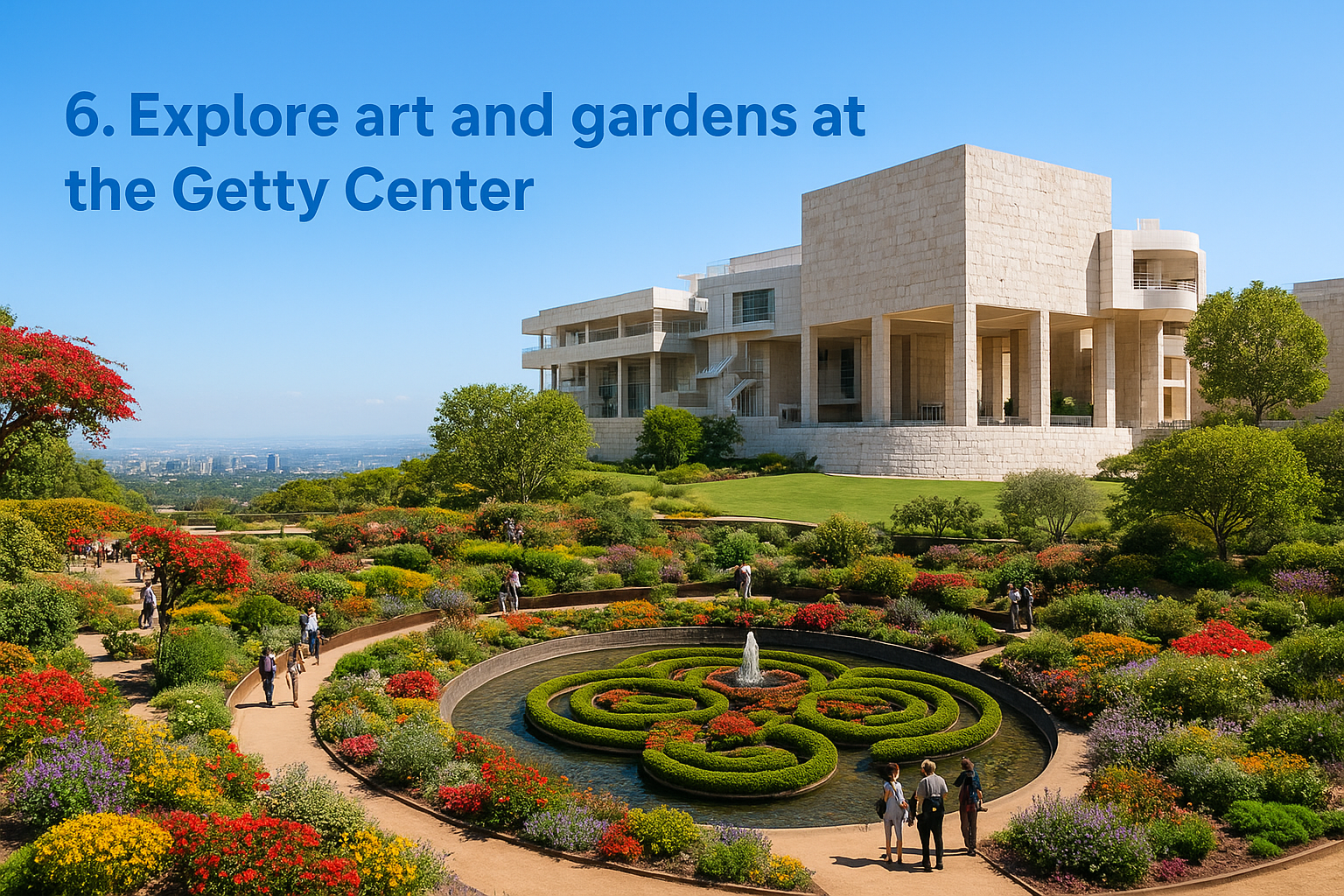 6. Explore art and gardens at the Getty Center
