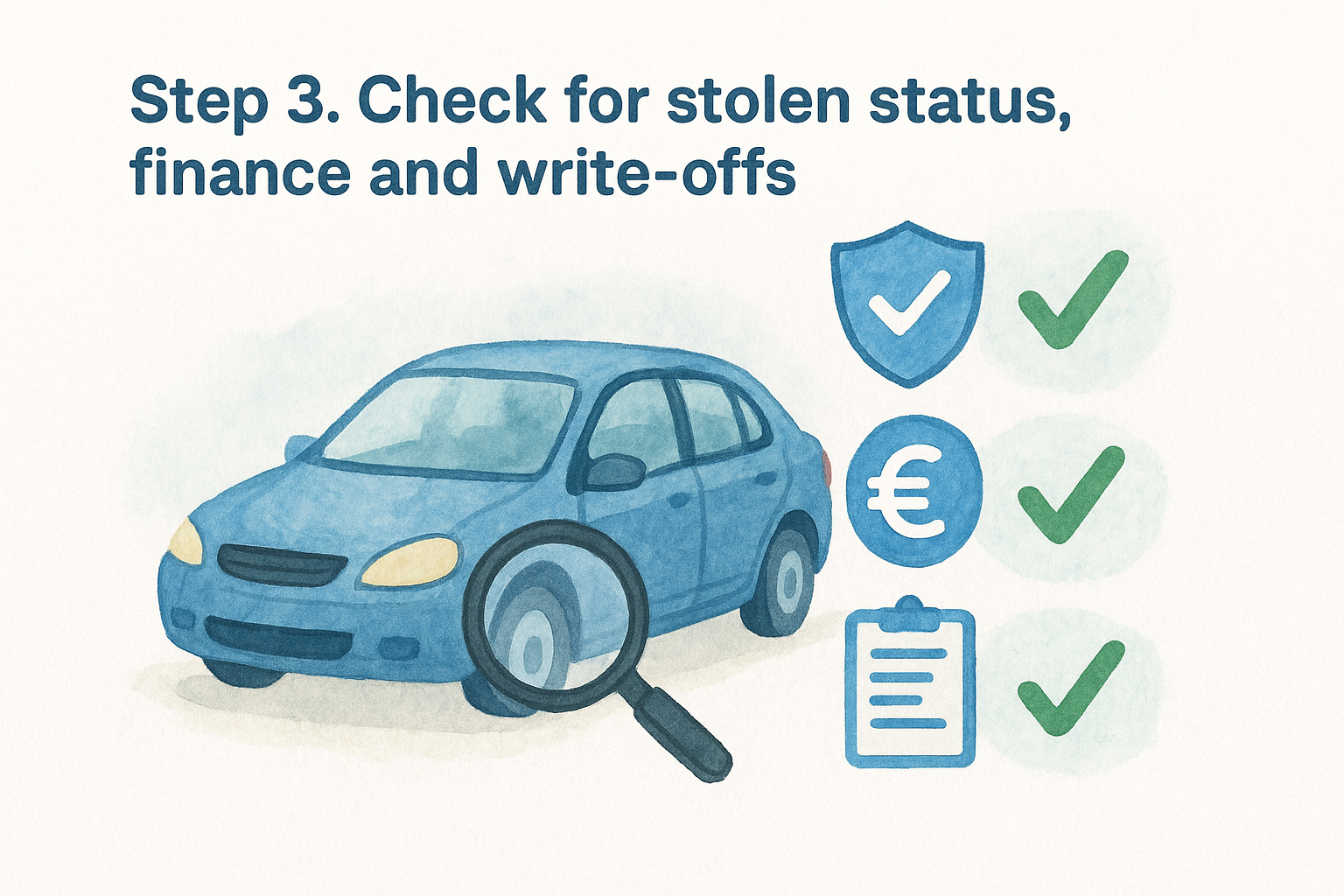 Step 3. Check for stolen status, finance and write-offs