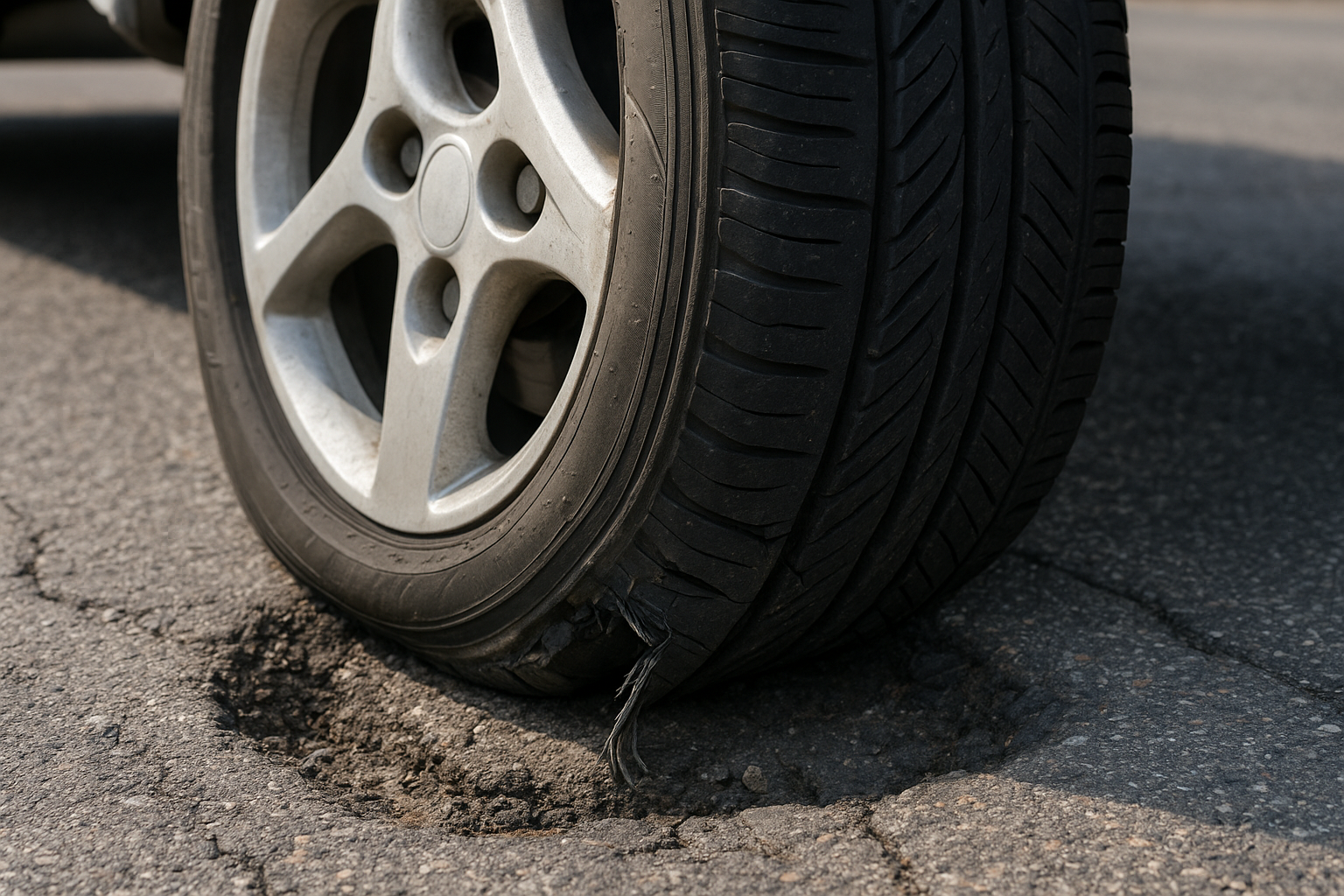 Flat Tire After Hitting a Pothole: What to Do Next What actually happens to your tire on impact