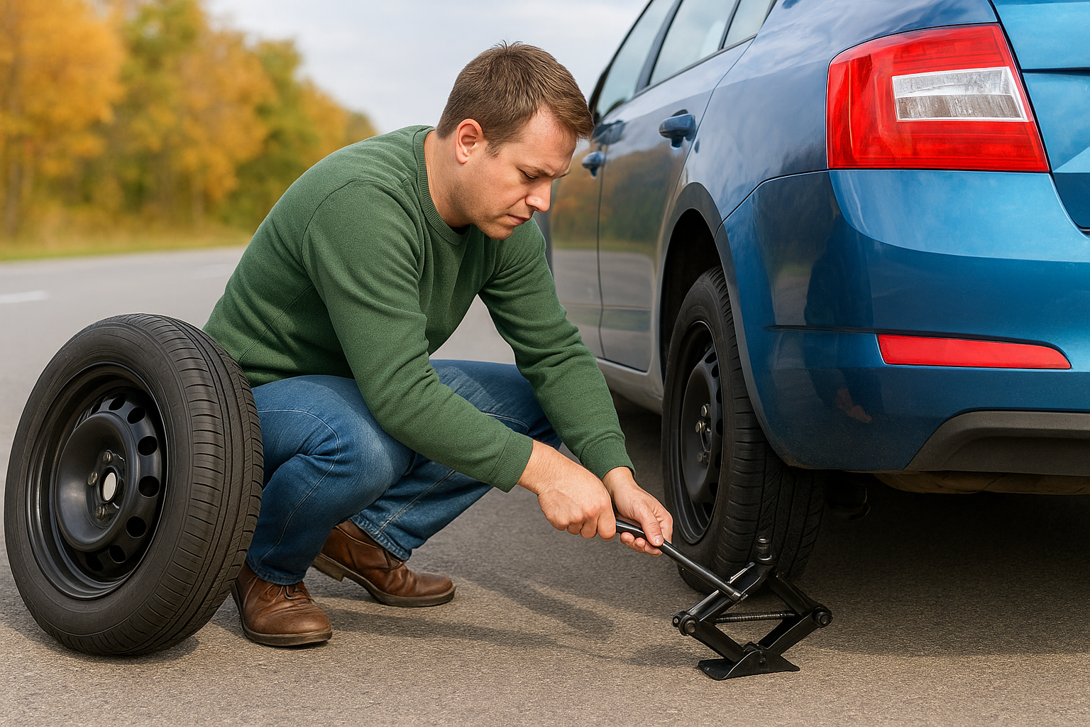 Flat Tire After Hitting a Pothole: What to Do Next Step 2. Decide between changing the tire or calling for a tow