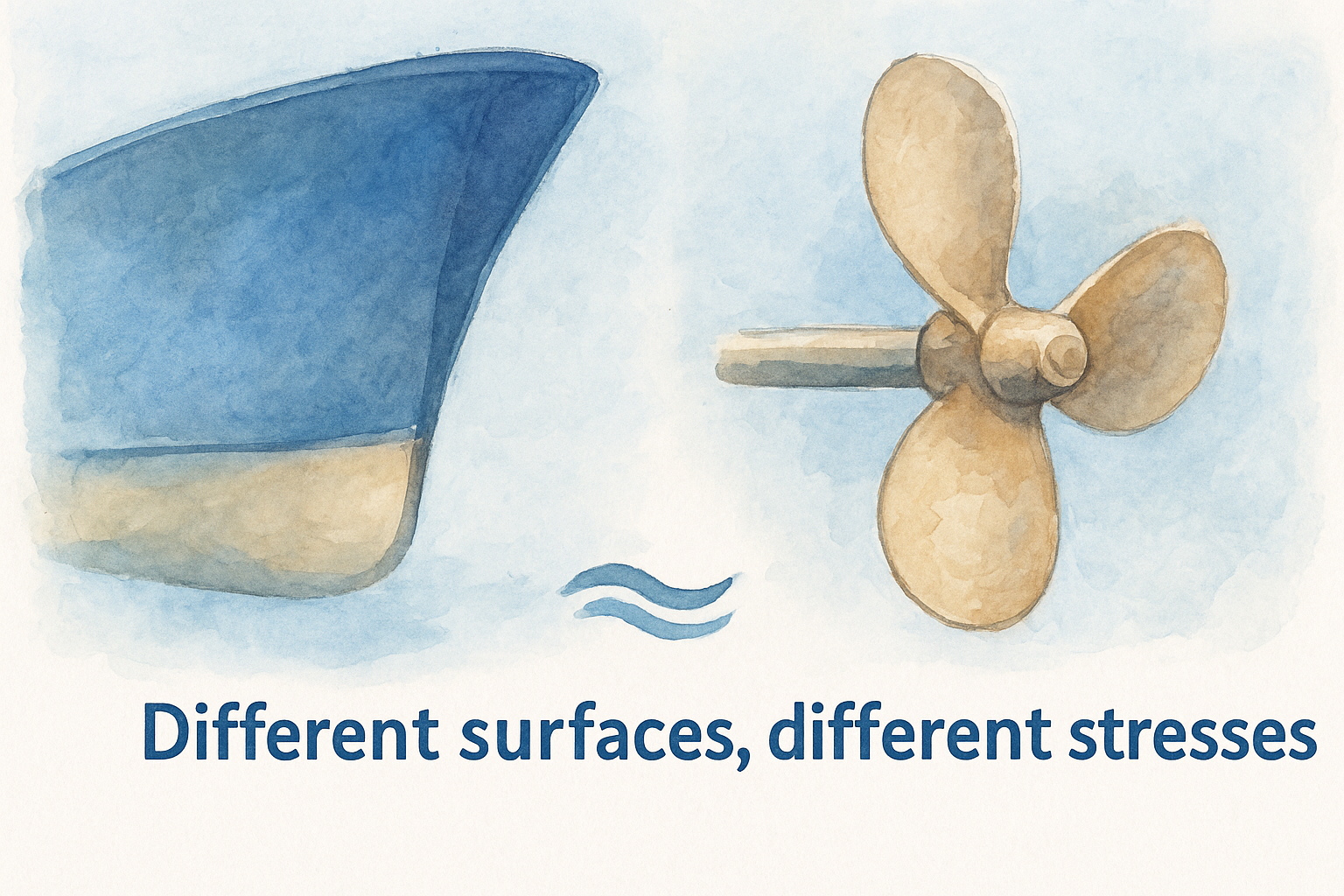 Different surfaces, different stresses