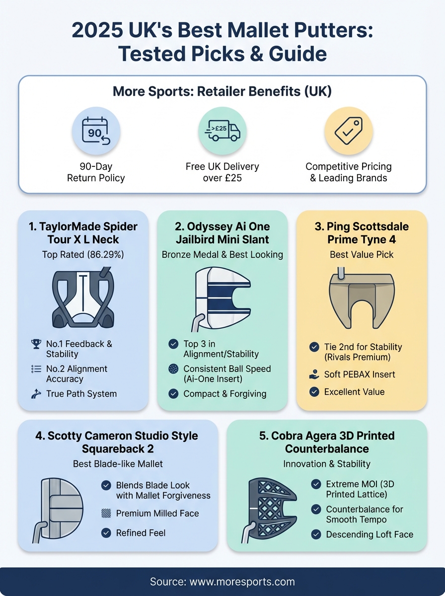best mallet putters infographic