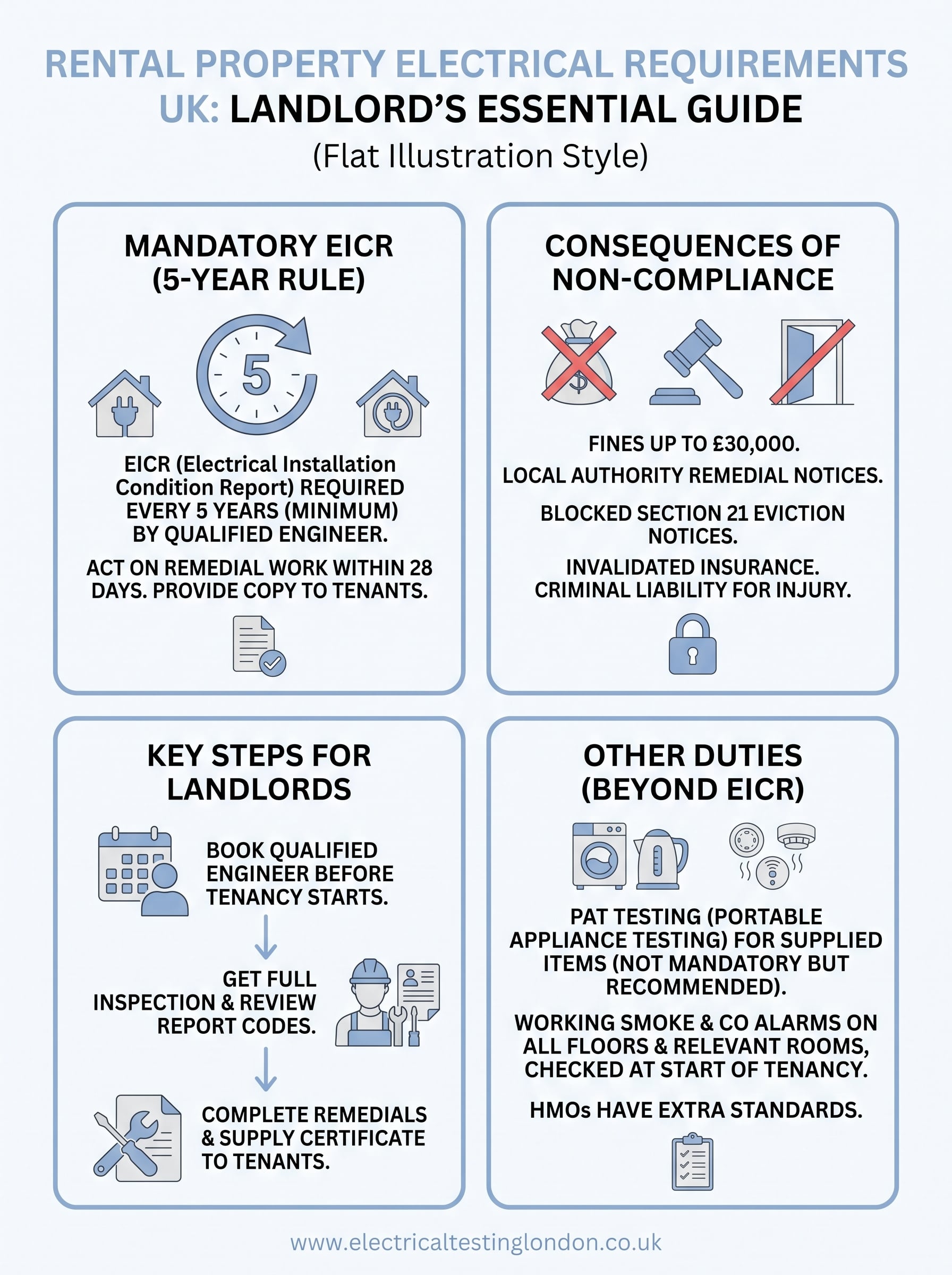 rental property electrical requirements uk infographic
