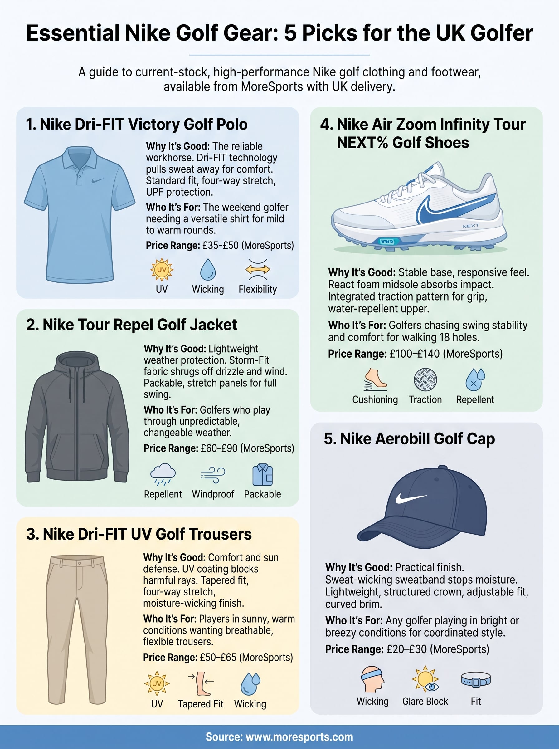nike golf infographic