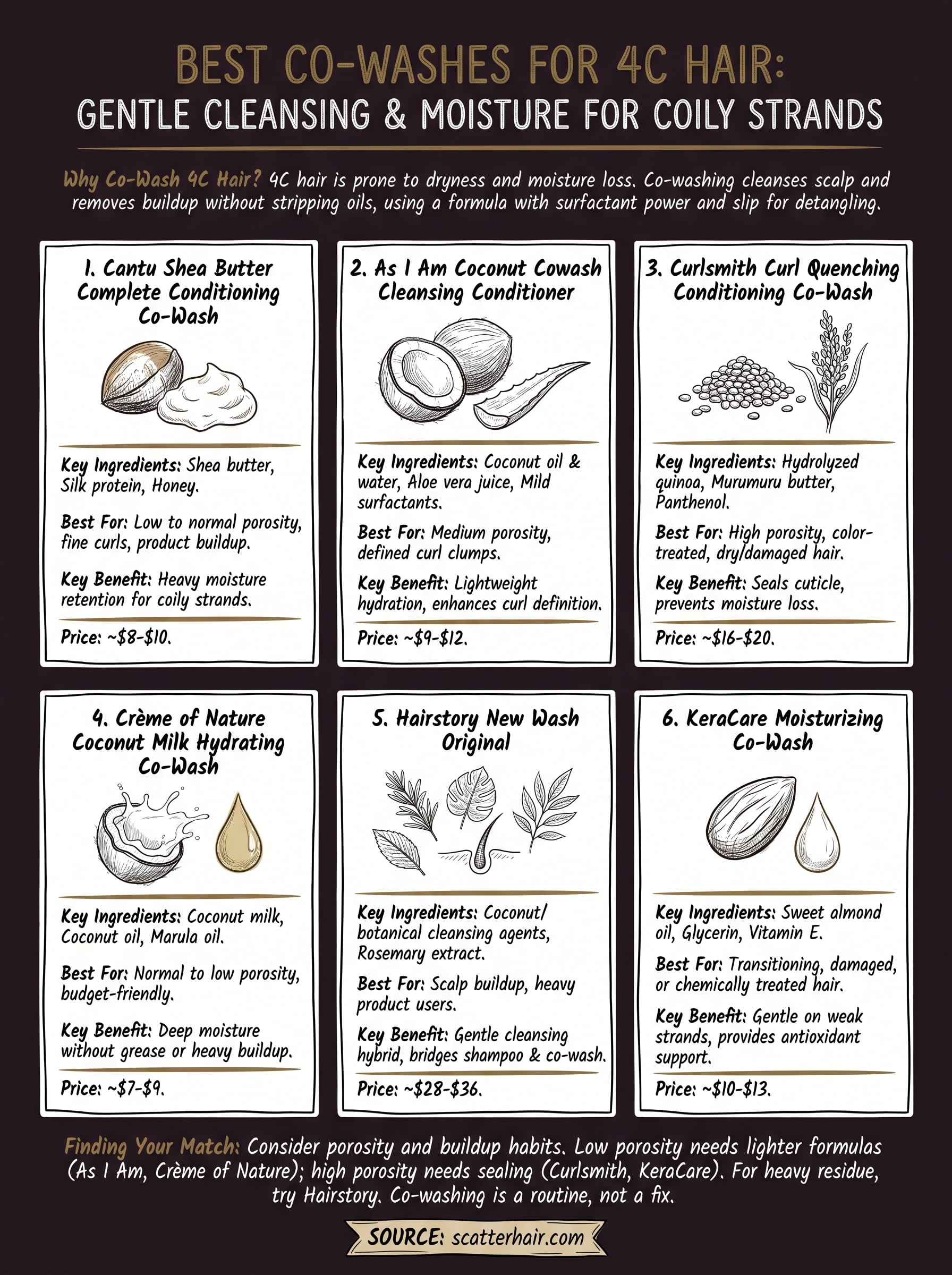 best co-wash for 4c hair infographic