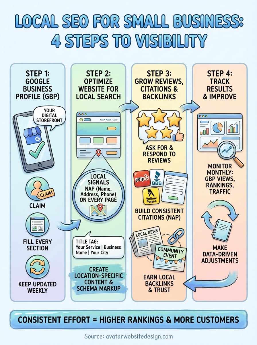 local seo for small business infographic