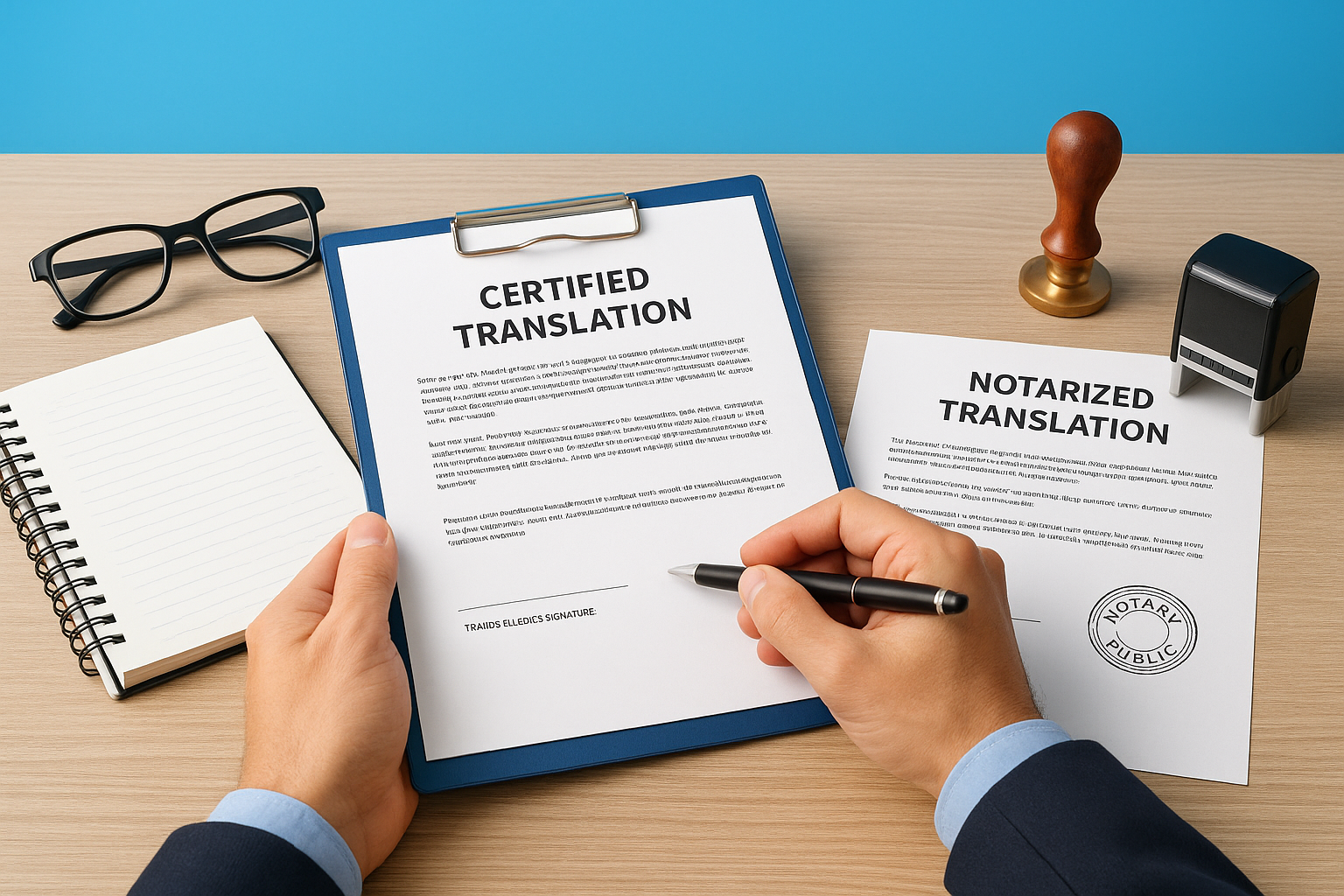 Certified vs notarized vs sworn translations