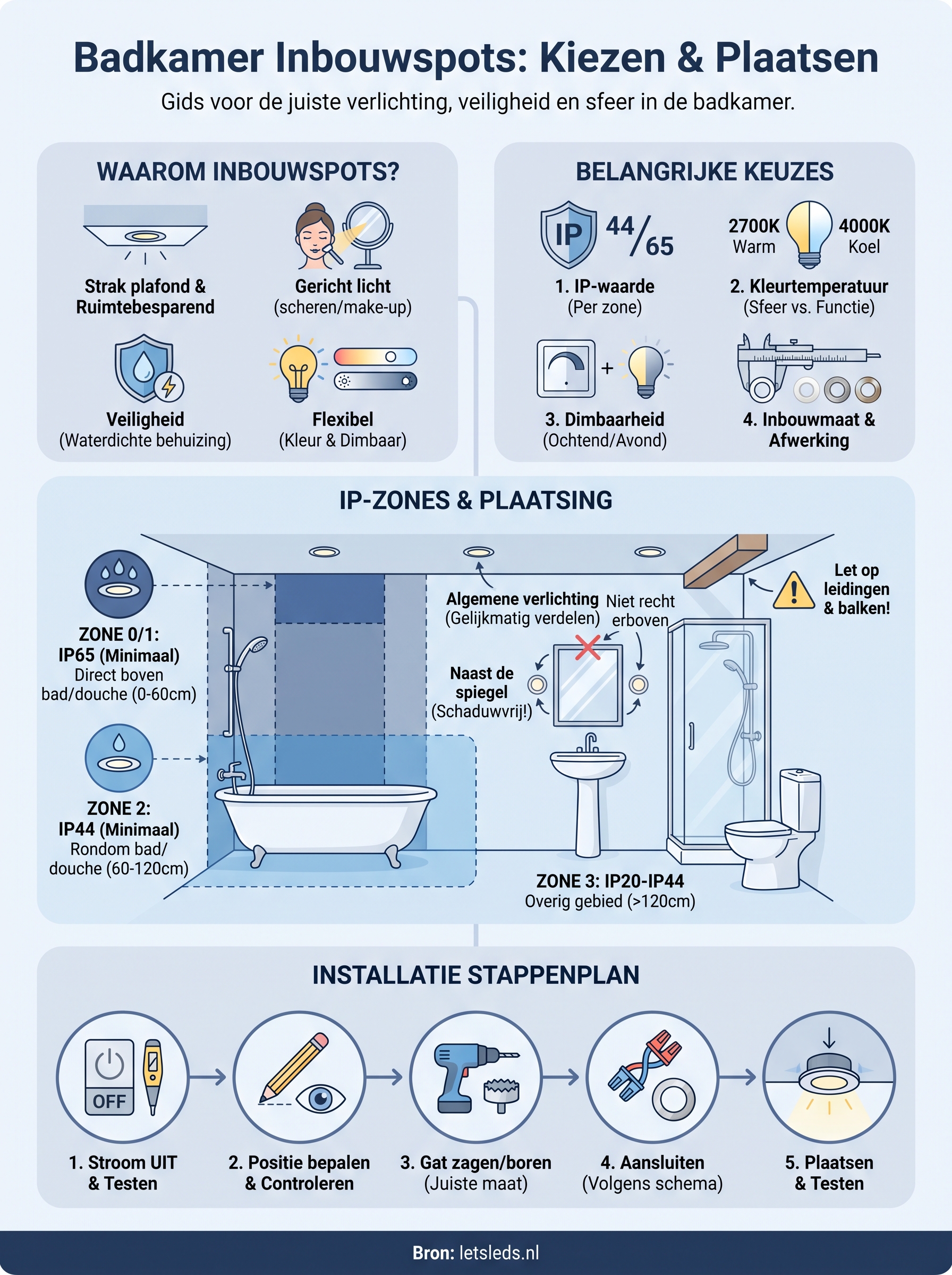 inbouwspots voor badkamer infographic