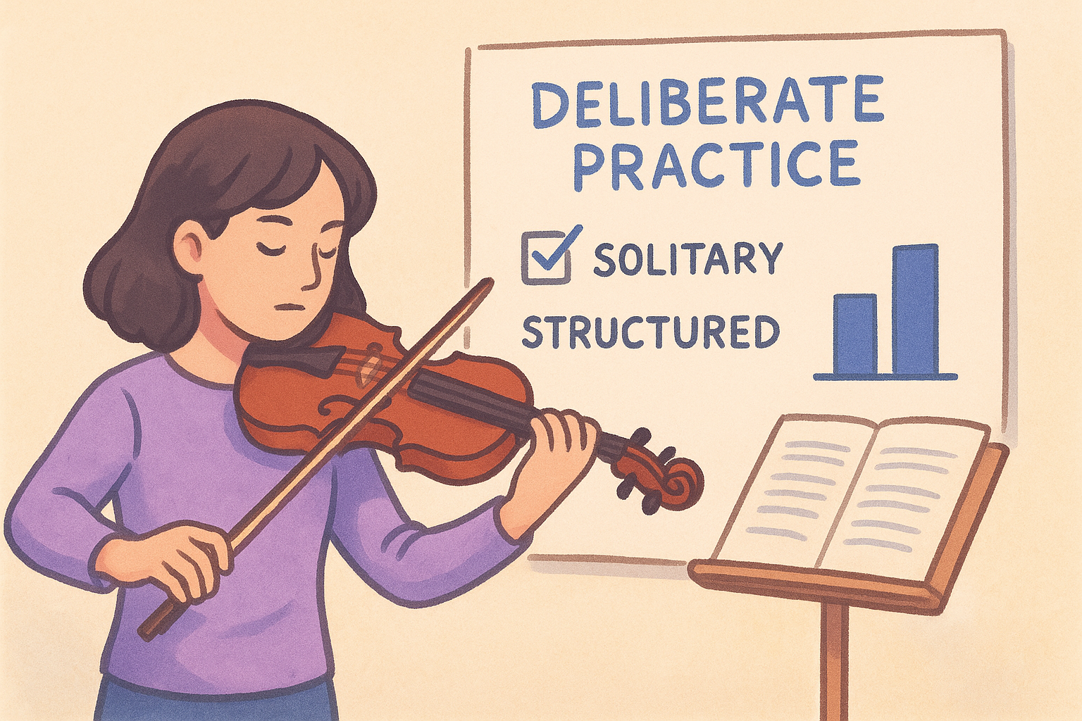The violinist study and what it actually measured