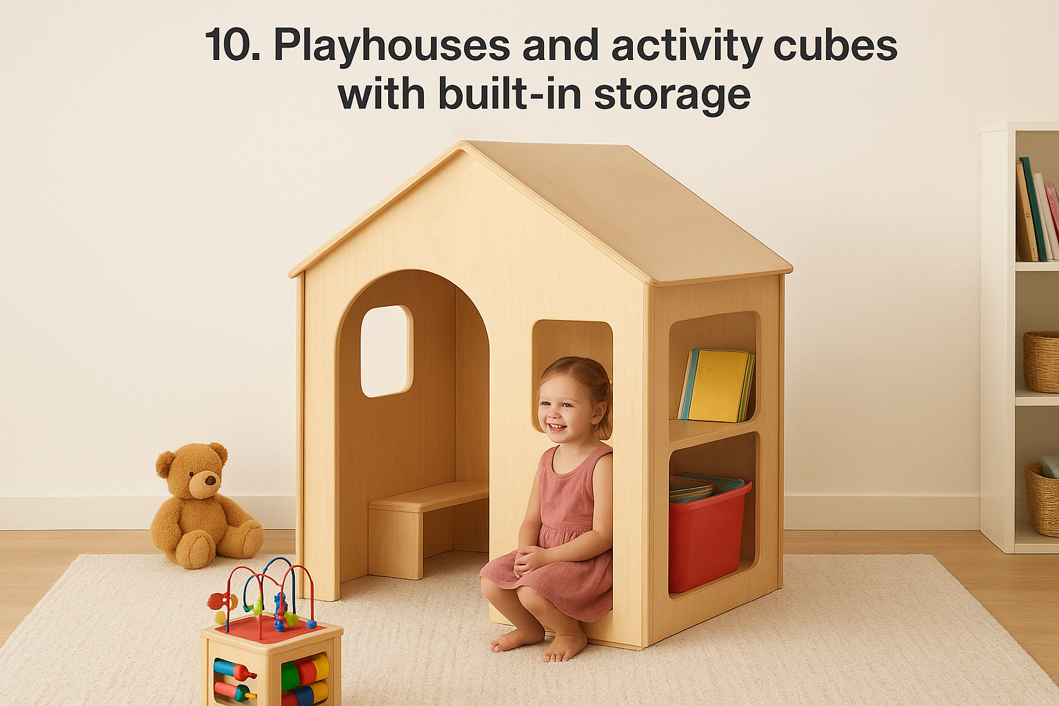 10. Playhouses and activity cubes with built-in storage