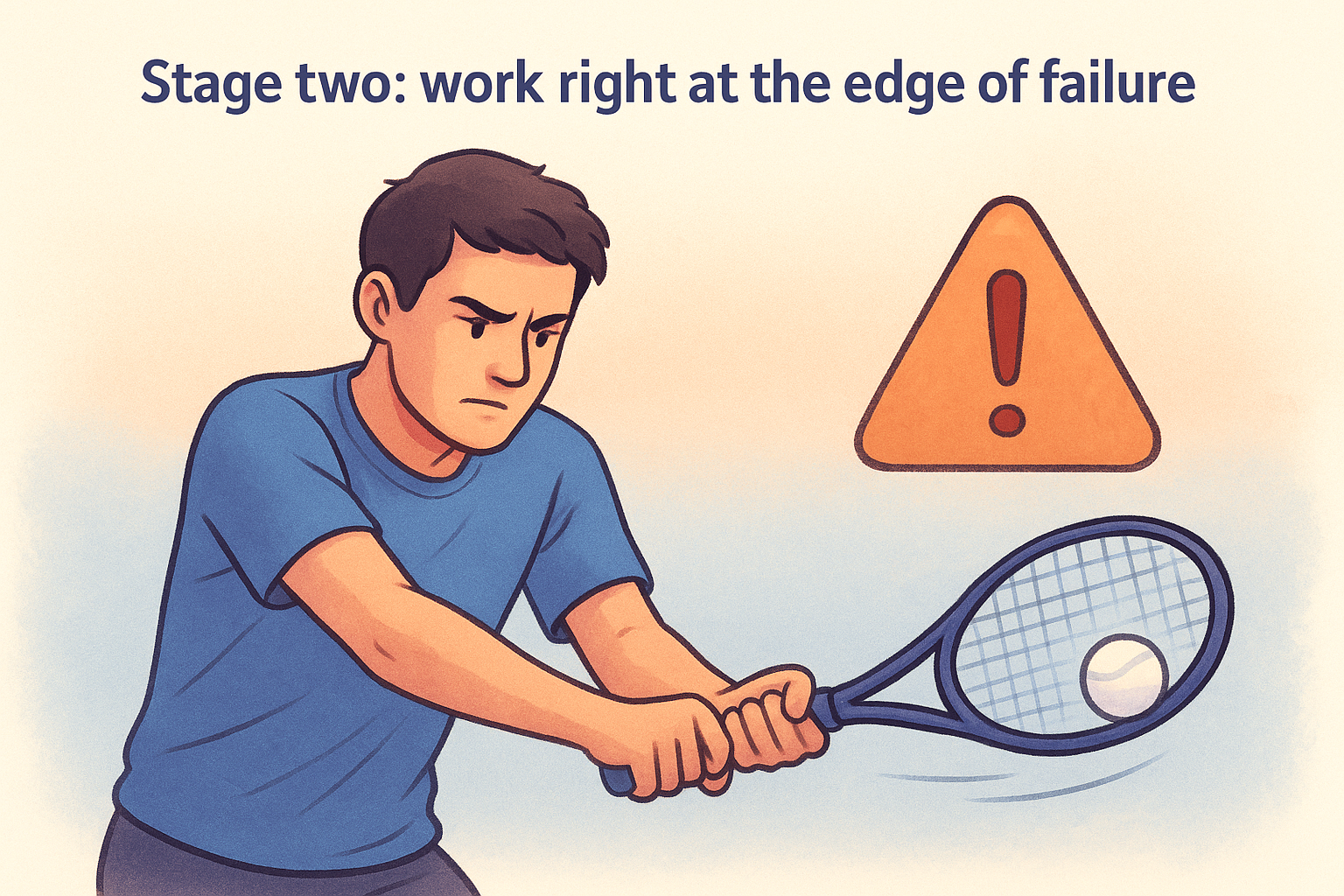 Stage two: work right at the edge of failure