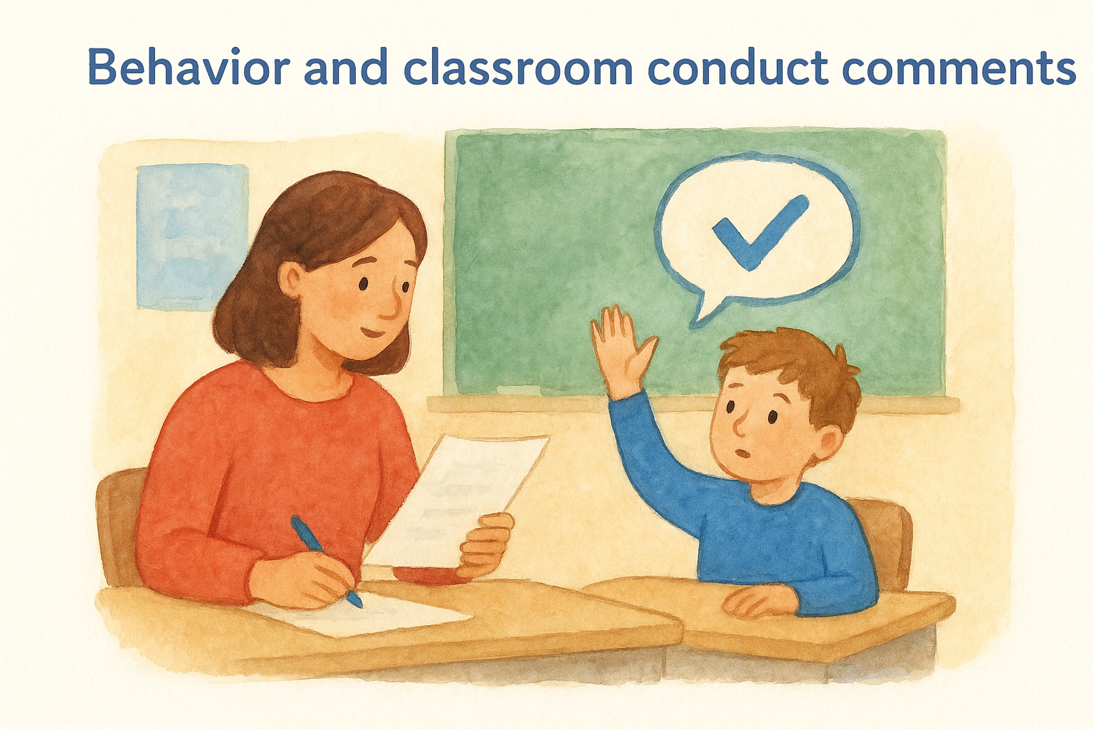 4. Behavior and classroom conduct comments