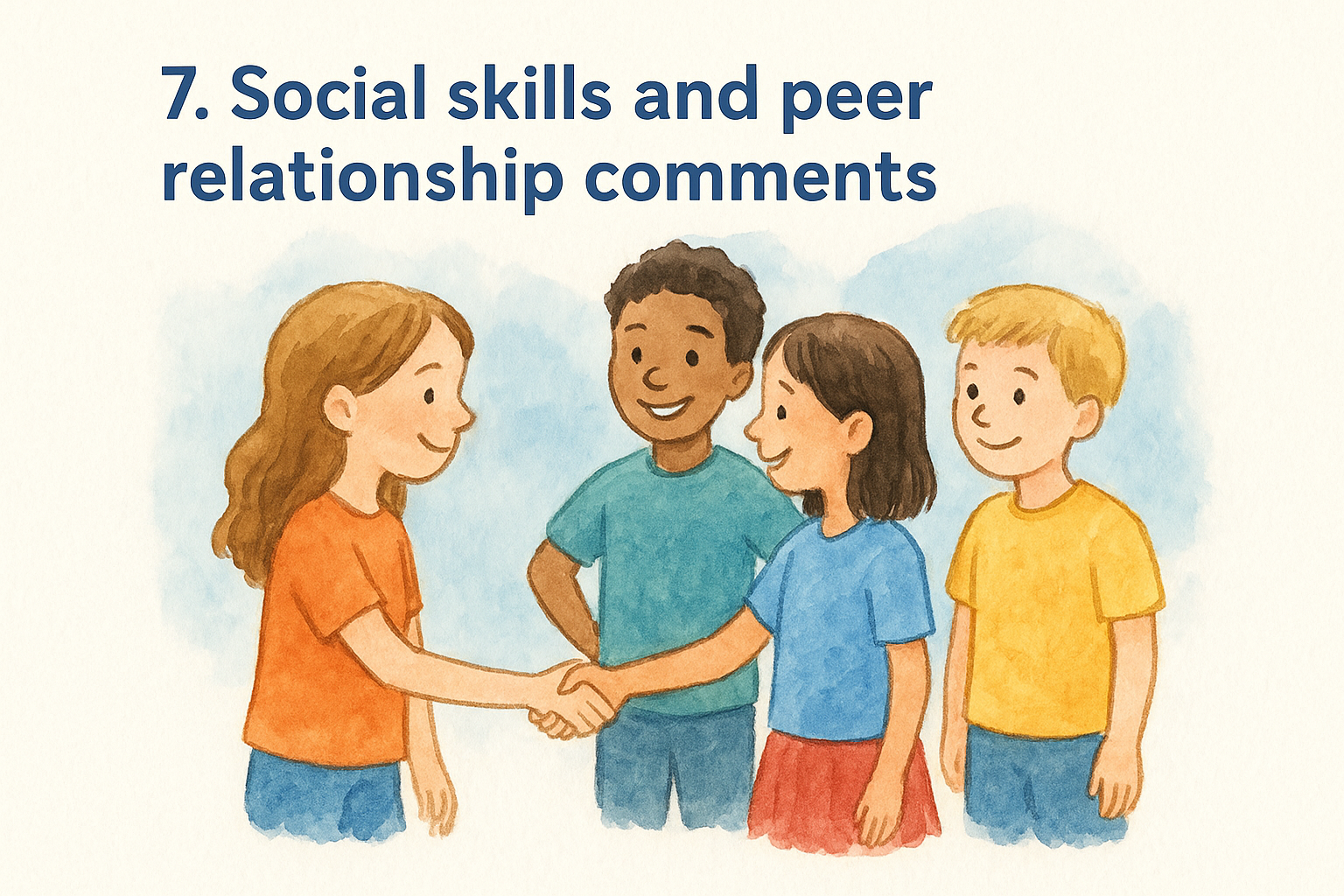 7. Social skills and peer relationship comments