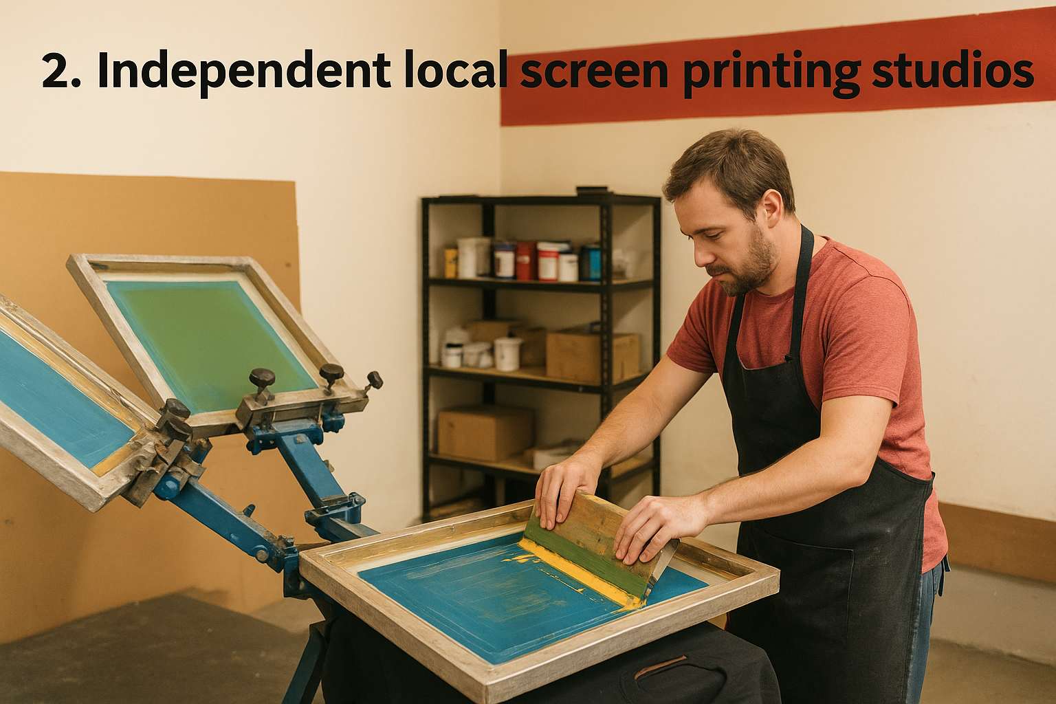 2. Independent local screen printing studios