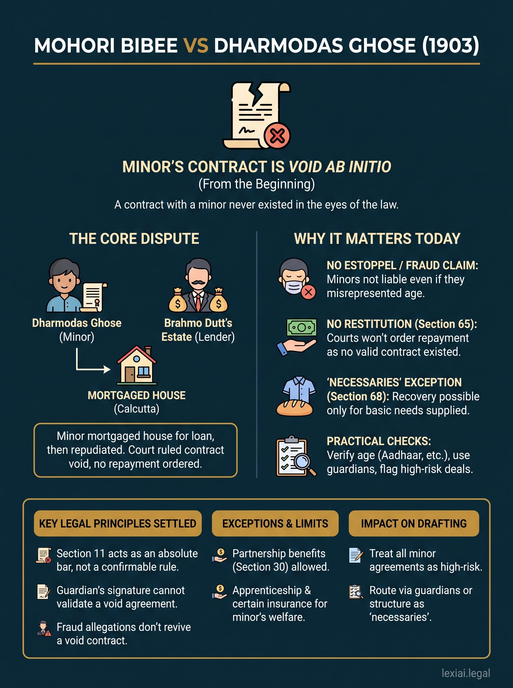 Mohori Bibee vs Dharmodas Ghose Case Summary: Facts and Judgment