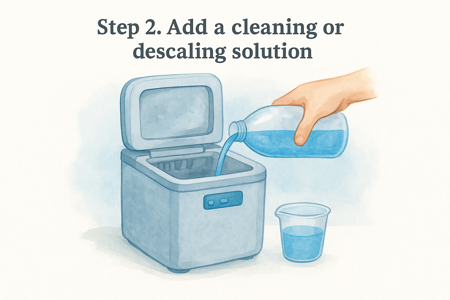 Step 2. Add a cleaning or descaling solution