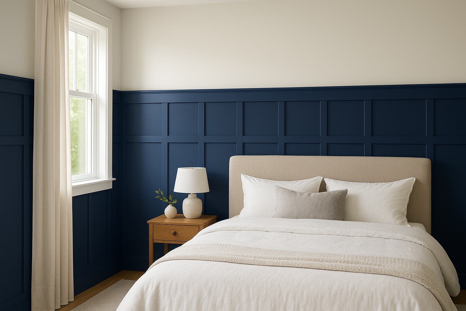 1. Custom board-and-batten wainscoting