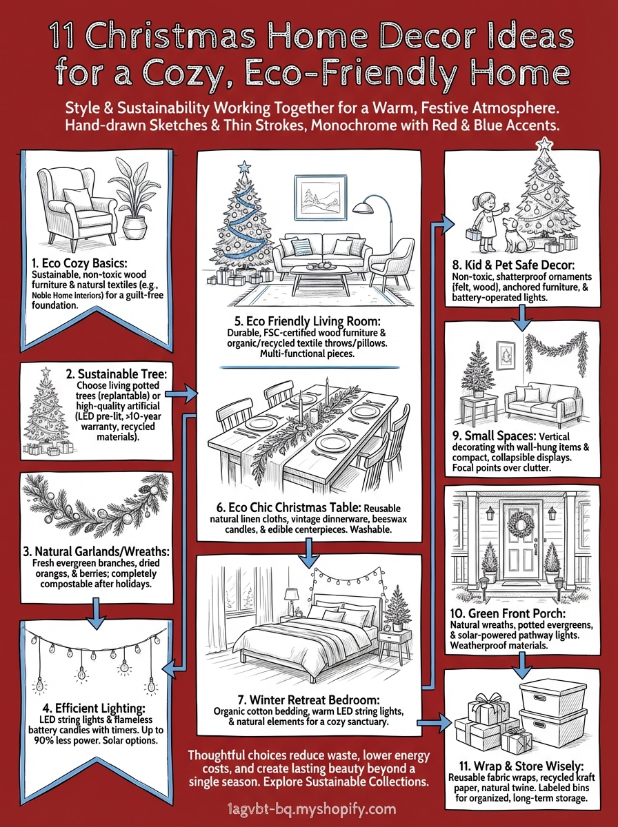 christmas home decor ideas infographic