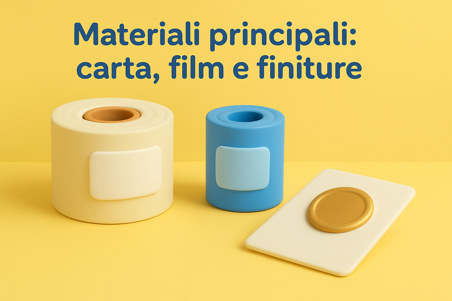 Materiali principali: carta, film e finiture