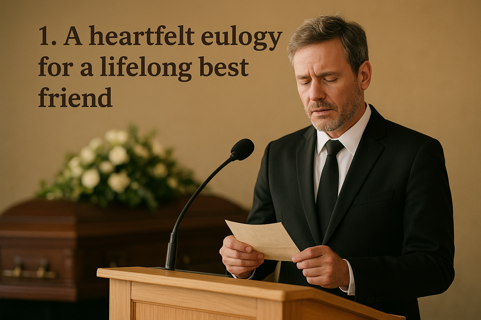 1. A heartfelt eulogy for a lifelong best friend