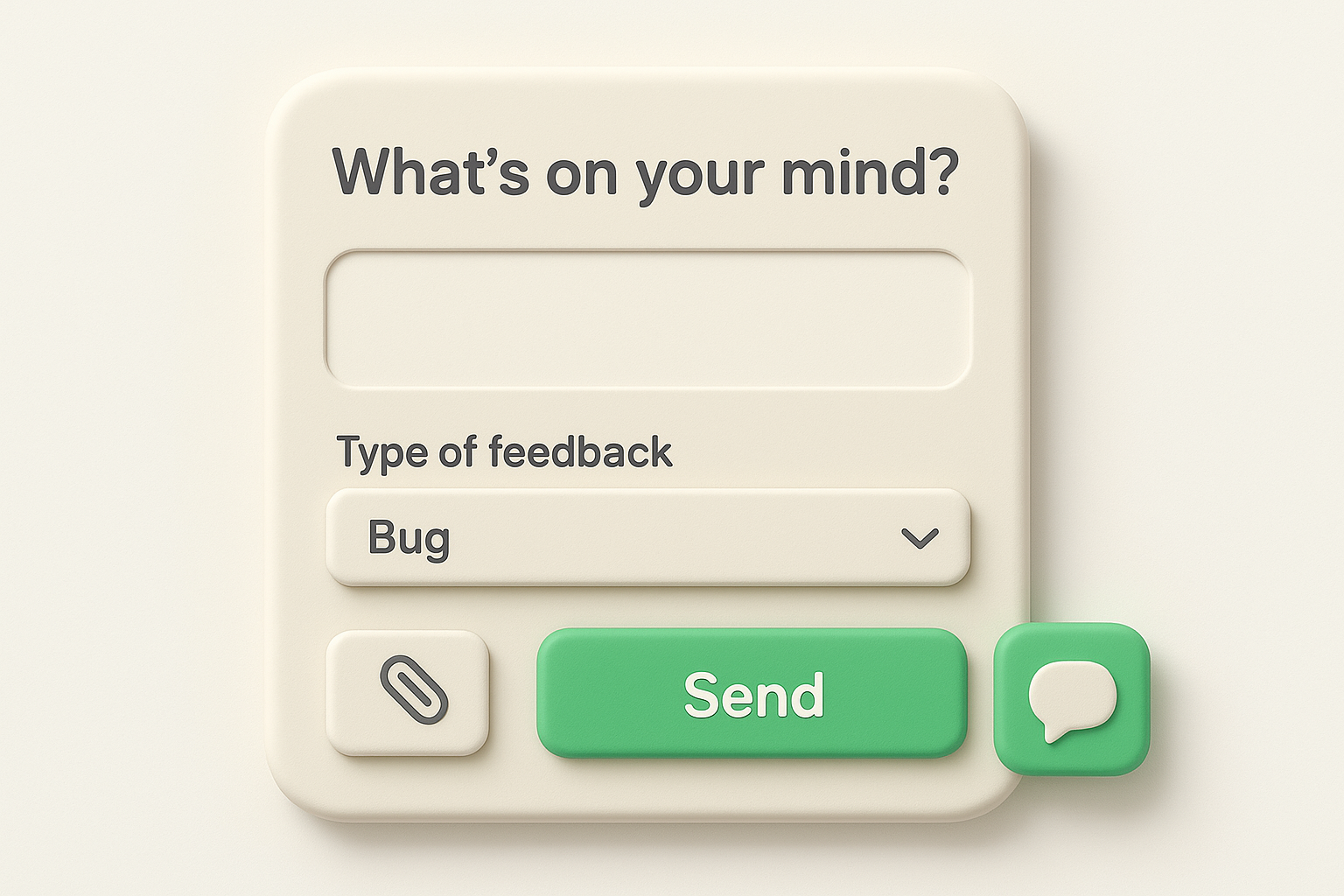 9. In-app feedback widget form