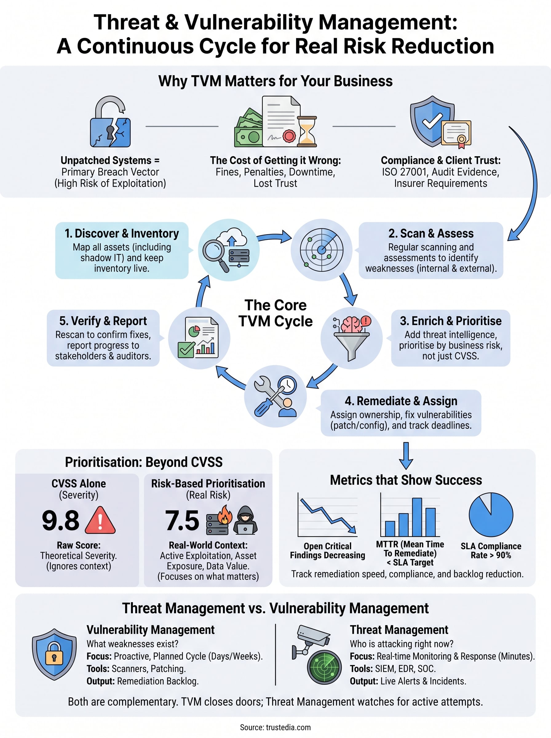 threat & vulnerability management infographic