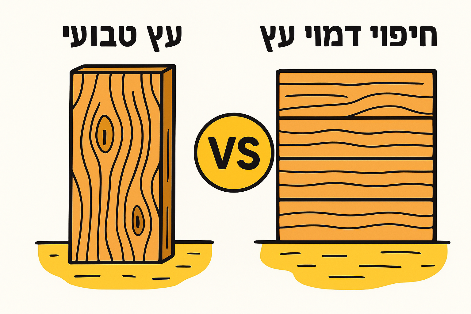 עץ טבעי מול חיפוי דמוי עץ: מה מתאים לכם