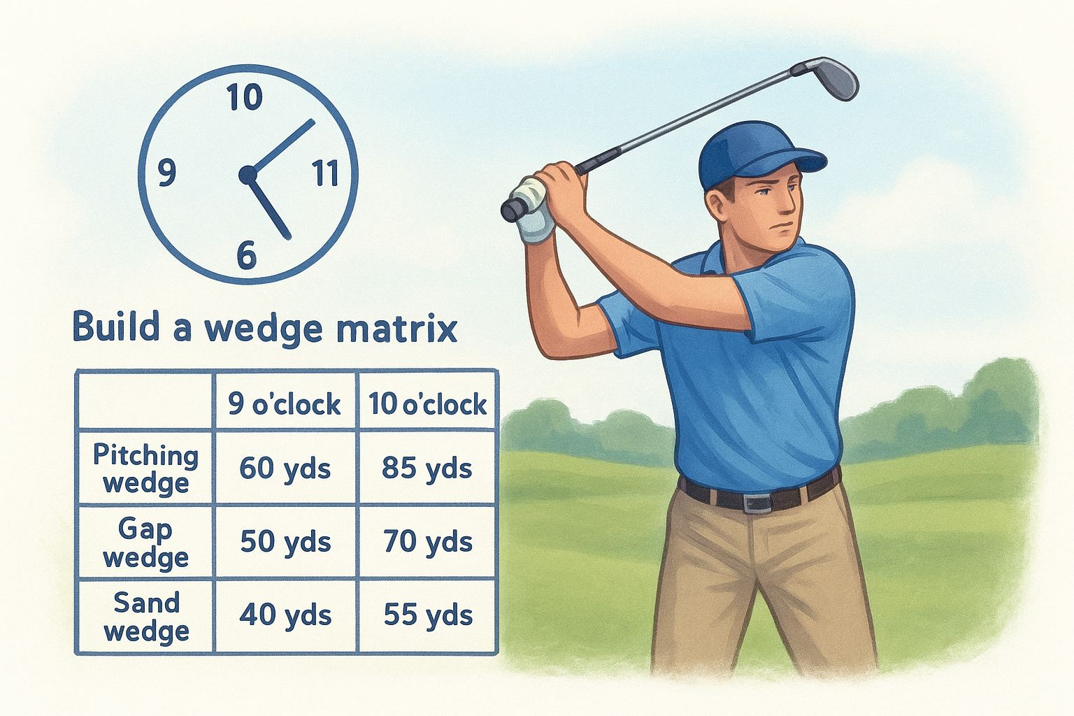 Build a wedge matrix with the clock system