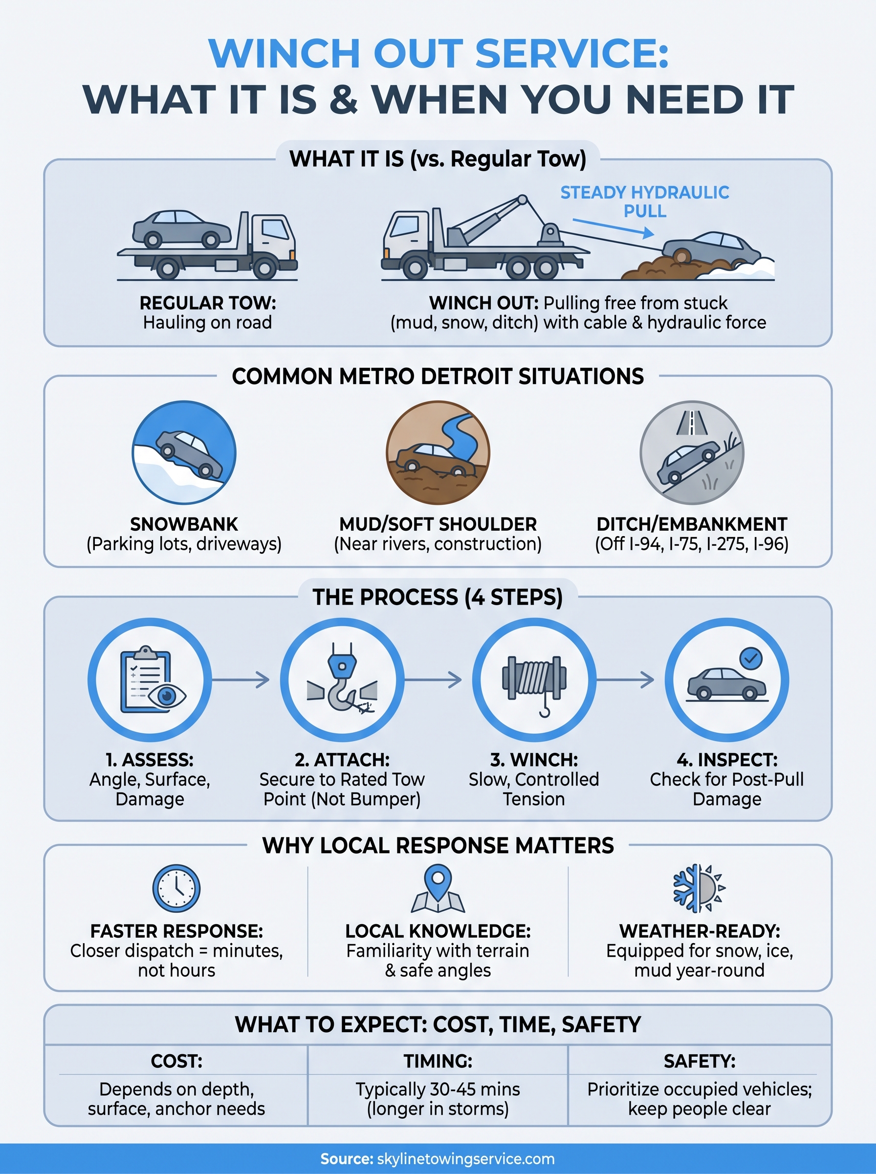 Winch Out Service near Me: Detroit's 24/7 Recovery Help winch out service near me infographic