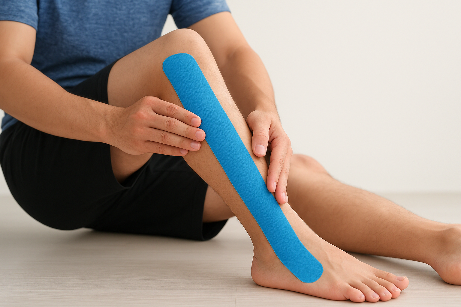 Step 3. Apply kinesiology tape for flexible support