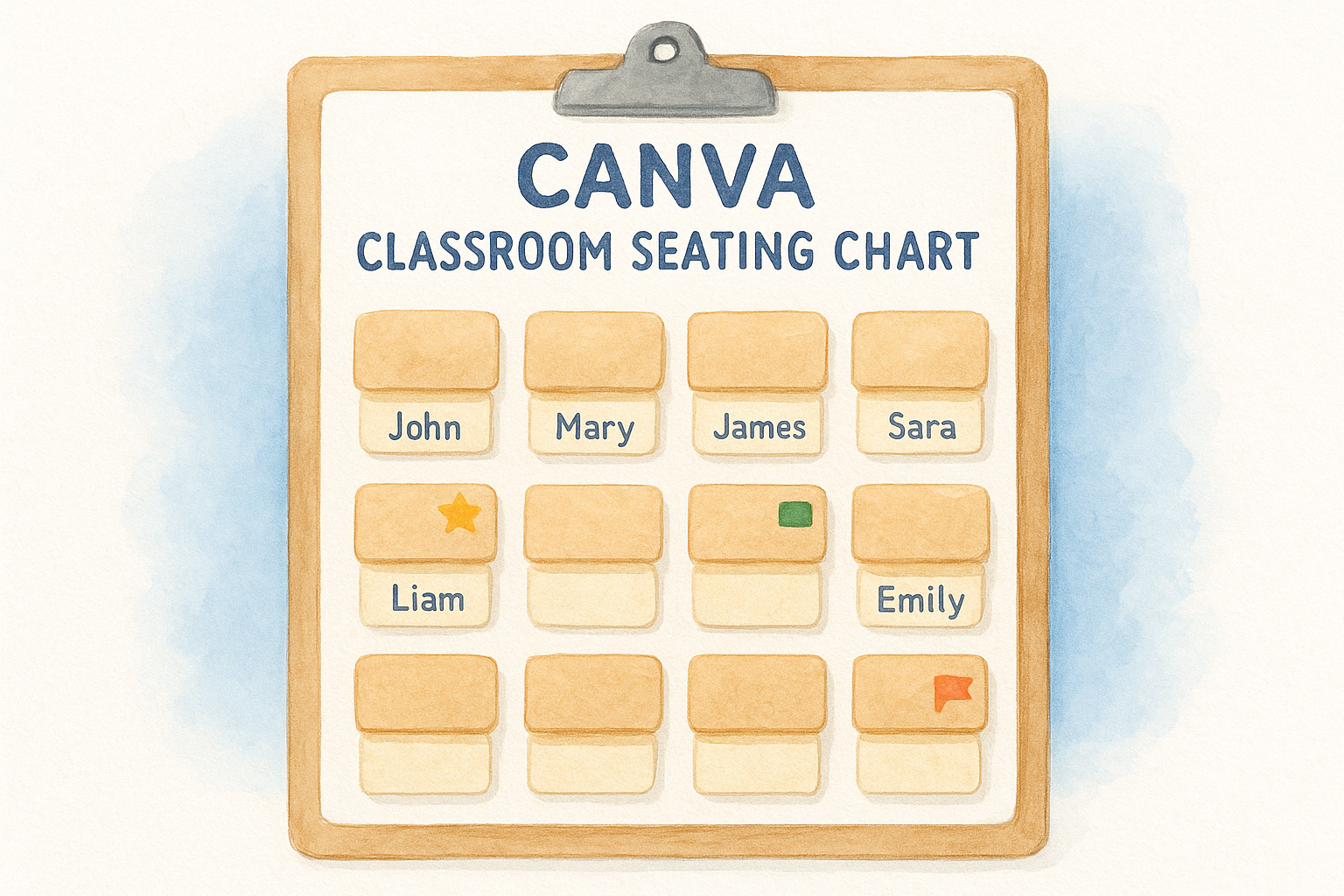 1. Canva classroom seating chart templates