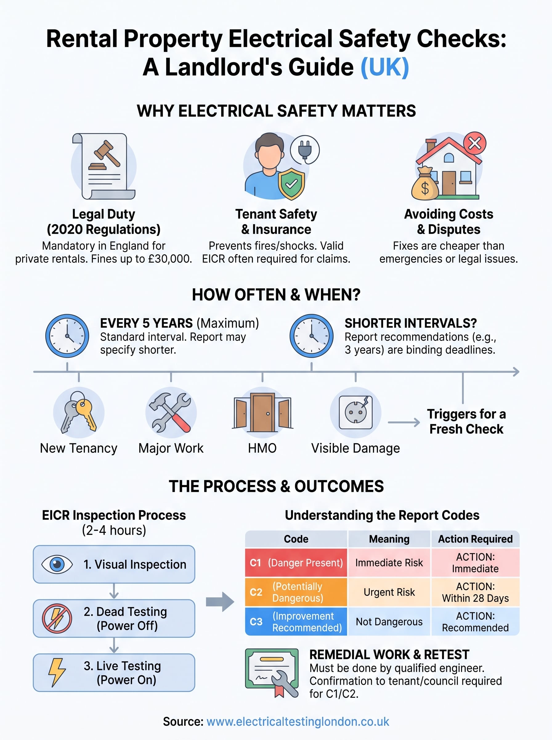rental property electrical safety check infographic
