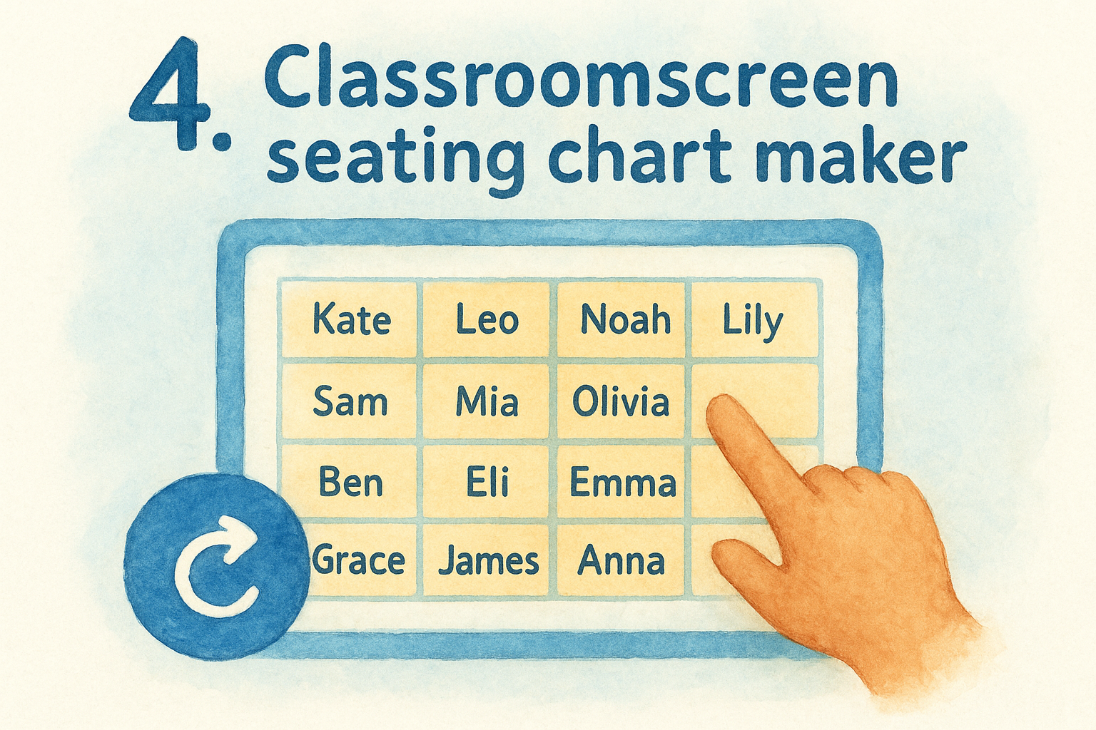 4. Classroomscreen seating chart maker