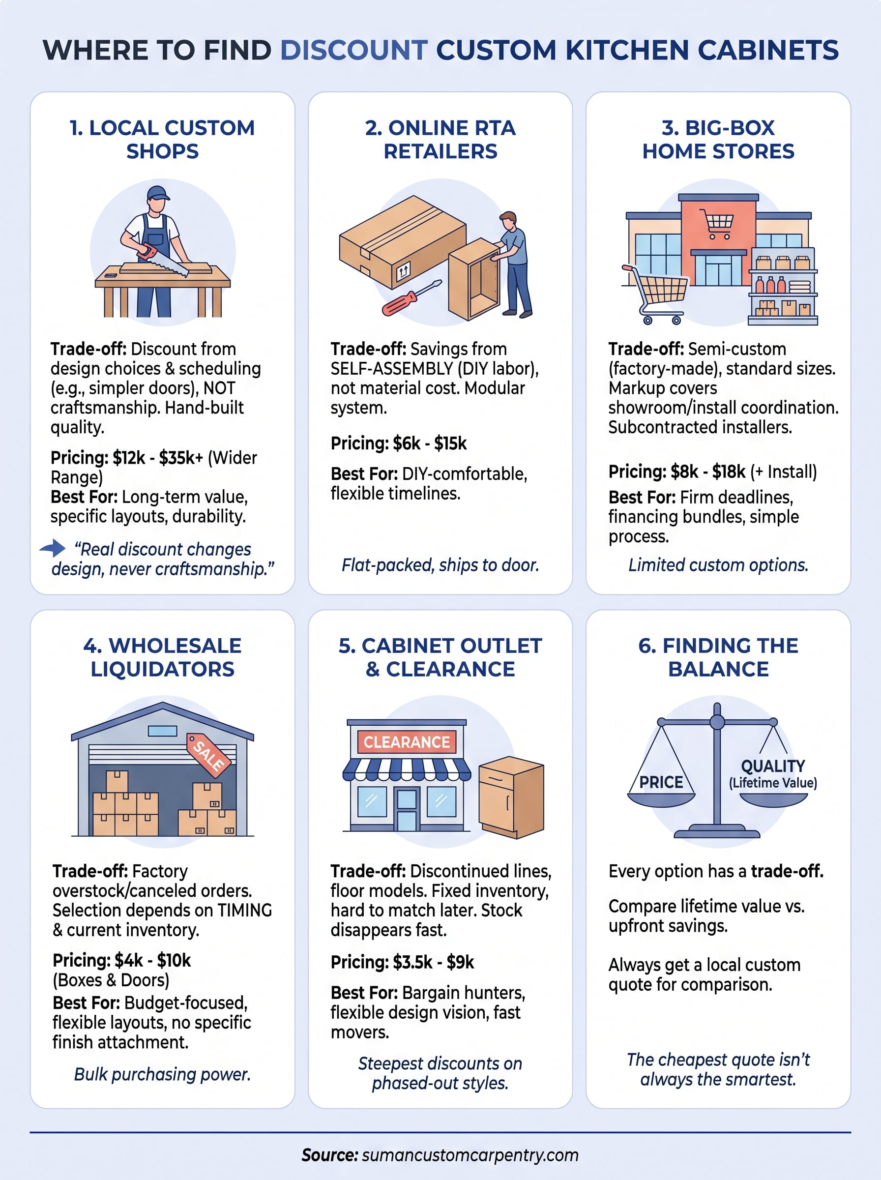 discount custom kitchen cabinets infographic