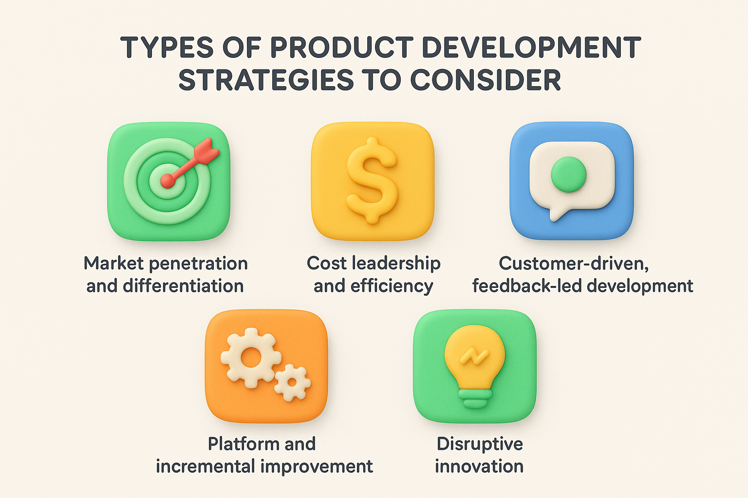 Types of product development strategies to consider