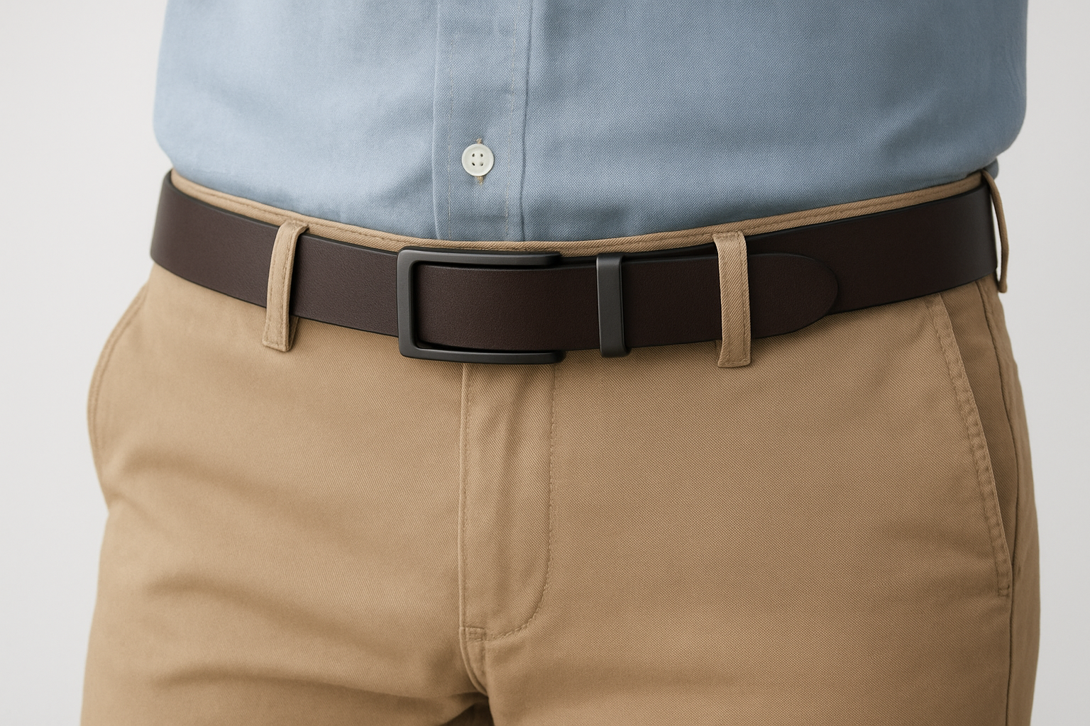 1. Lochlose Highbuckle Gürtel