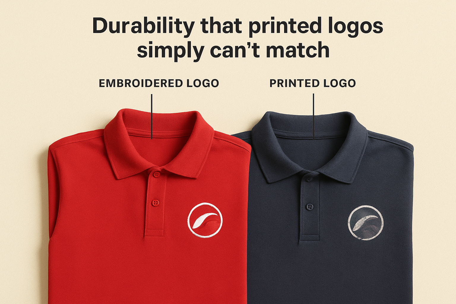 Durability that printed logos simply can't match