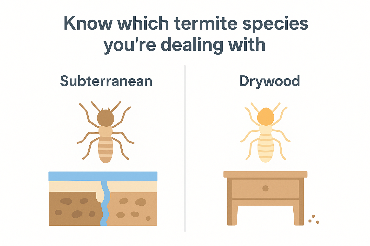 Know which termite species you're dealing with