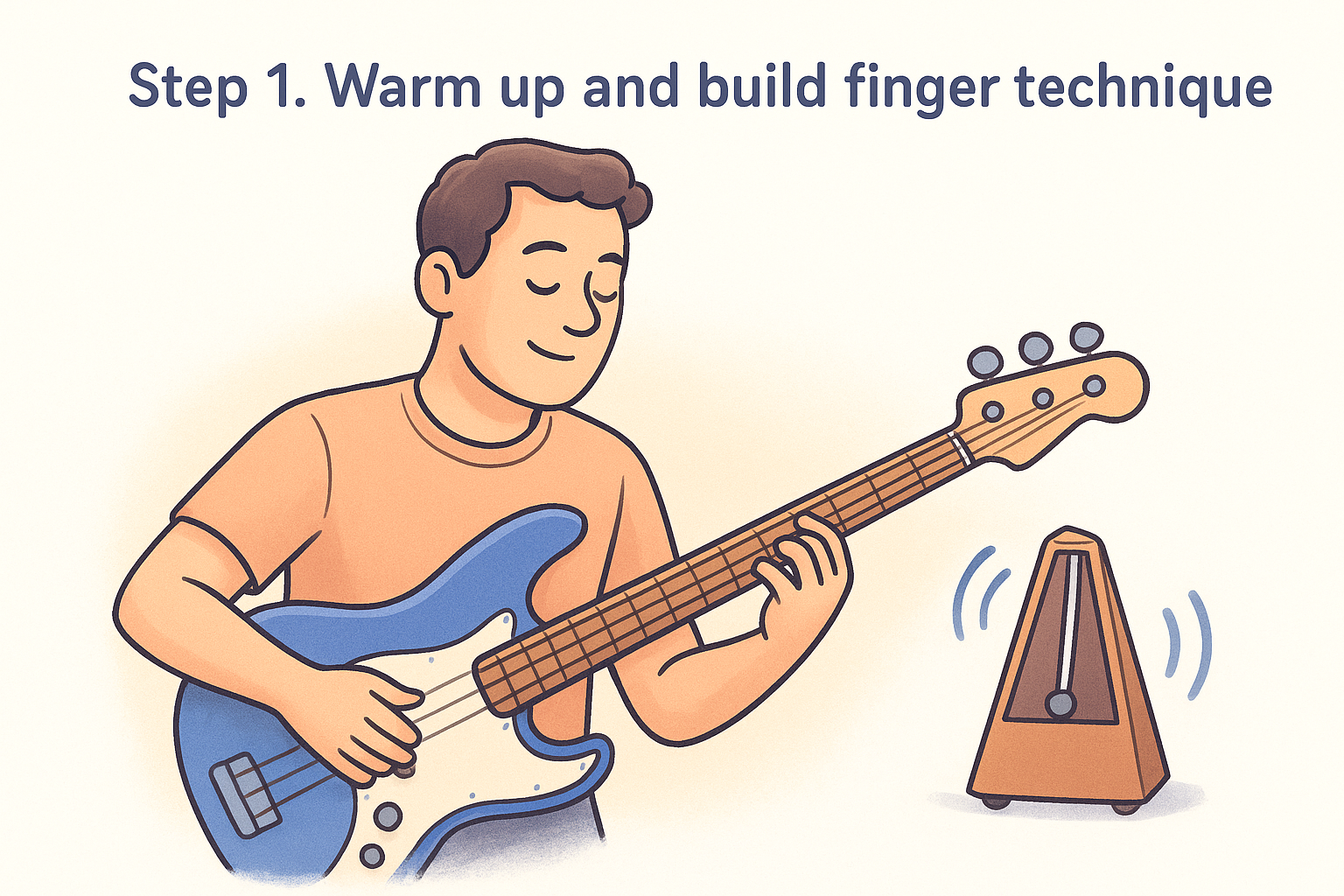 Step 1. Warm up and build finger technique