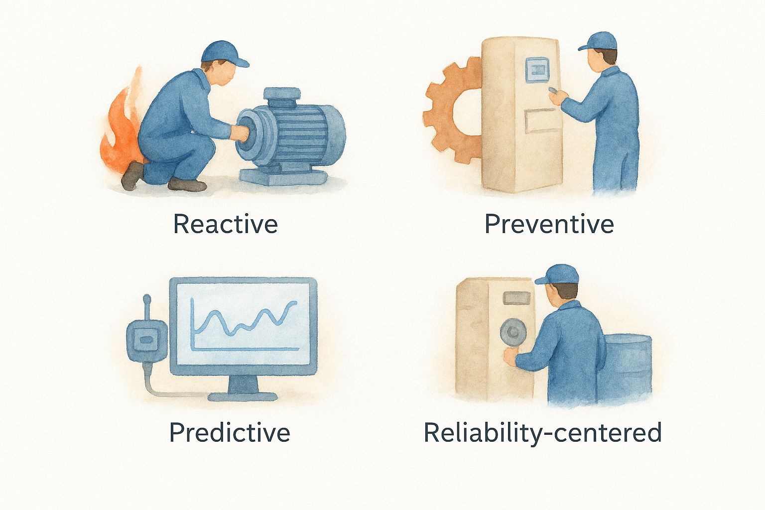 Common industrial maintenance strategies and examples