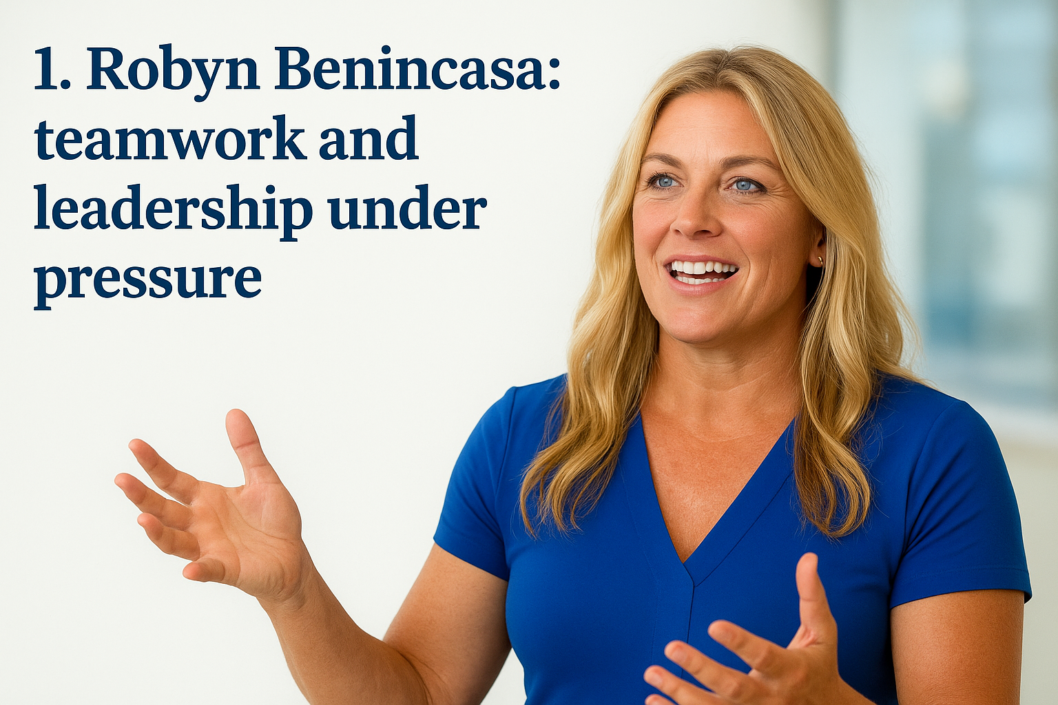 1. Robyn Benincasa: teamwork and leadership under pressure