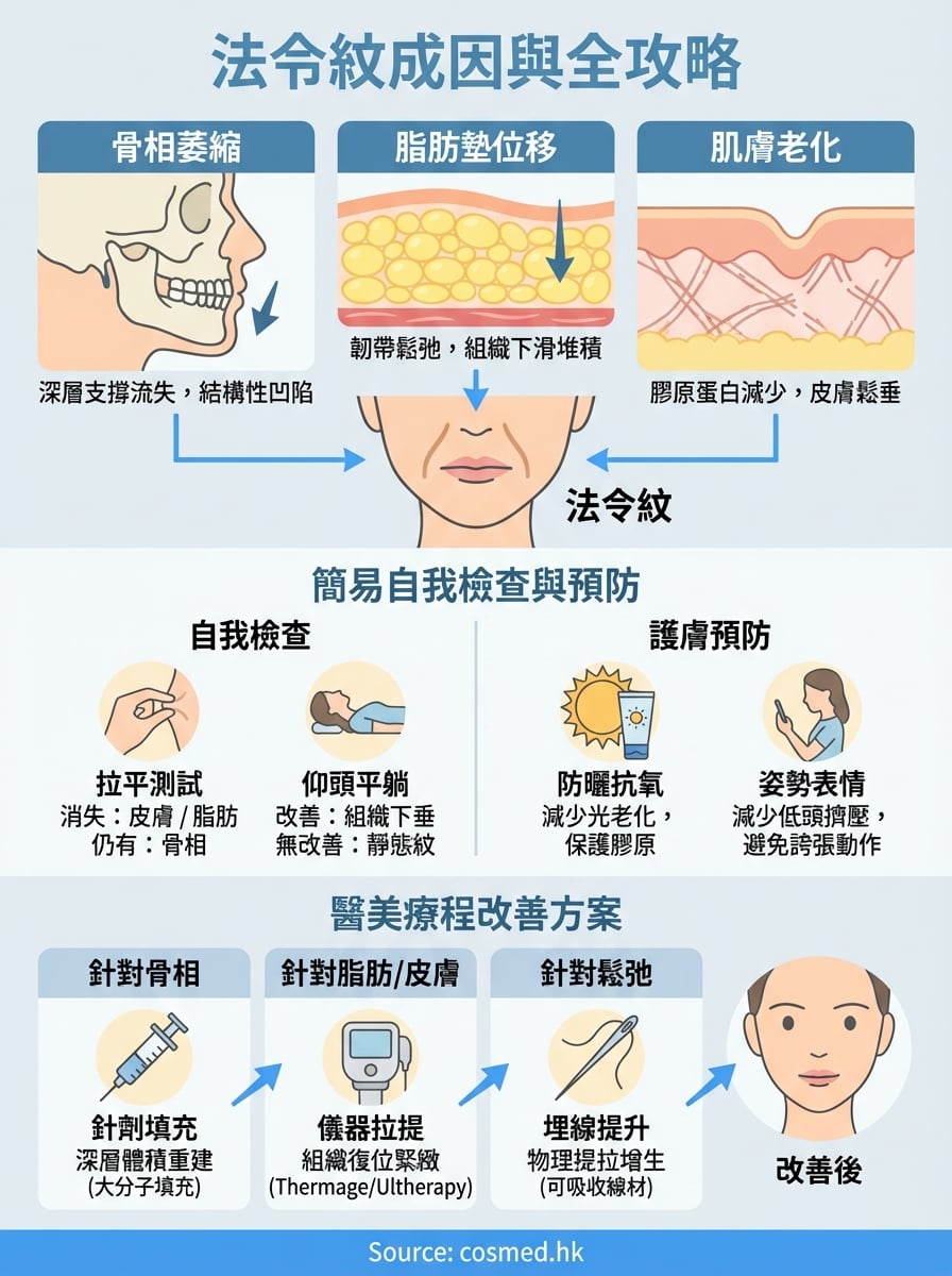 法令紋成因 infographic