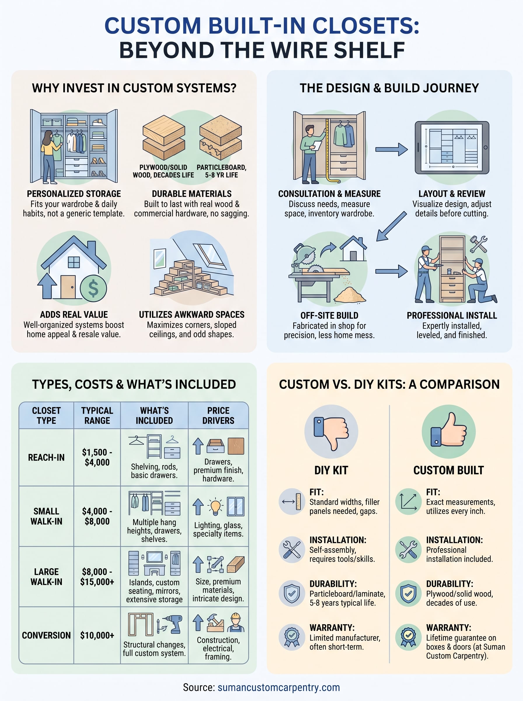 closets custom infographic