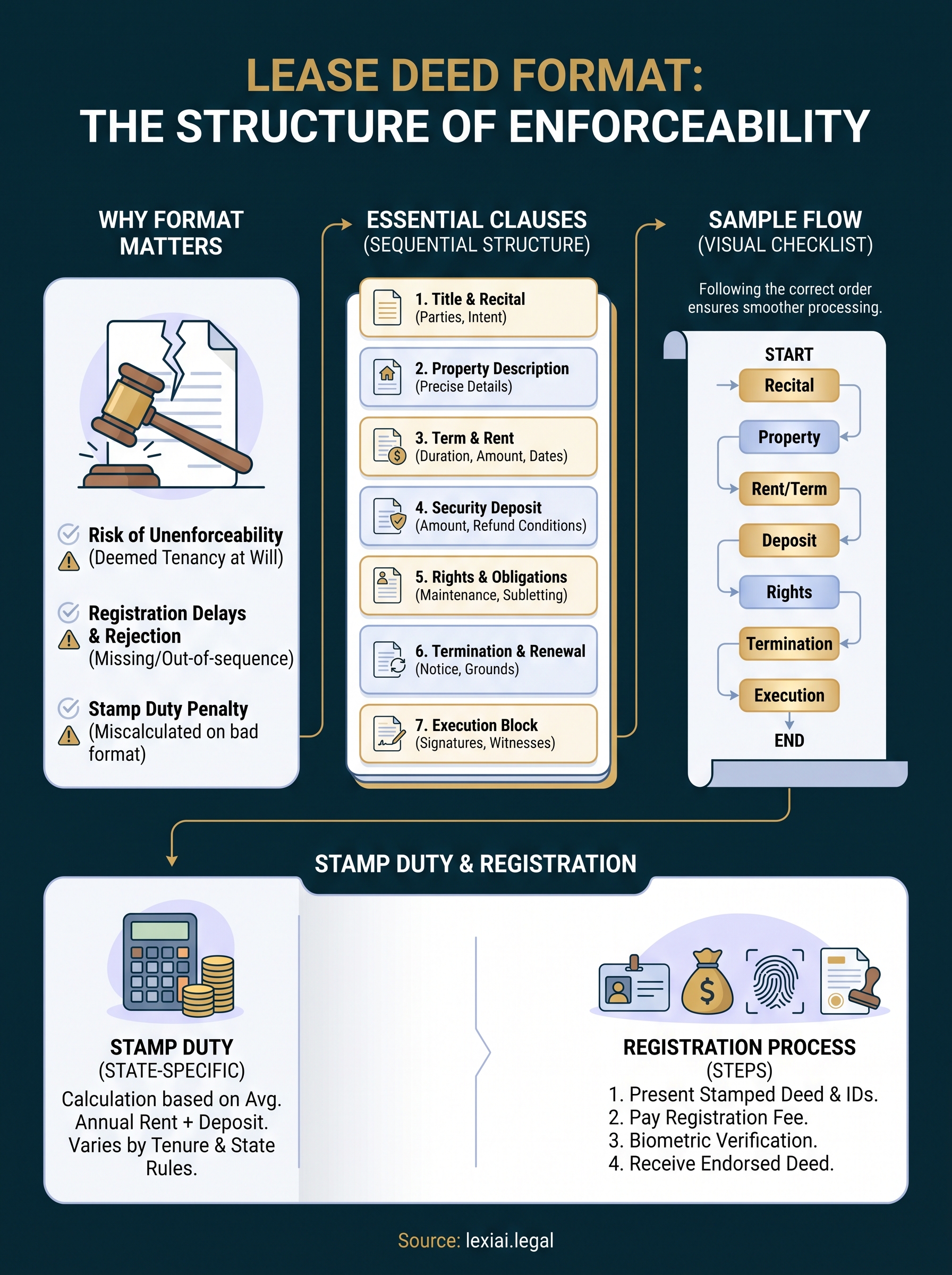lease deed format infographic