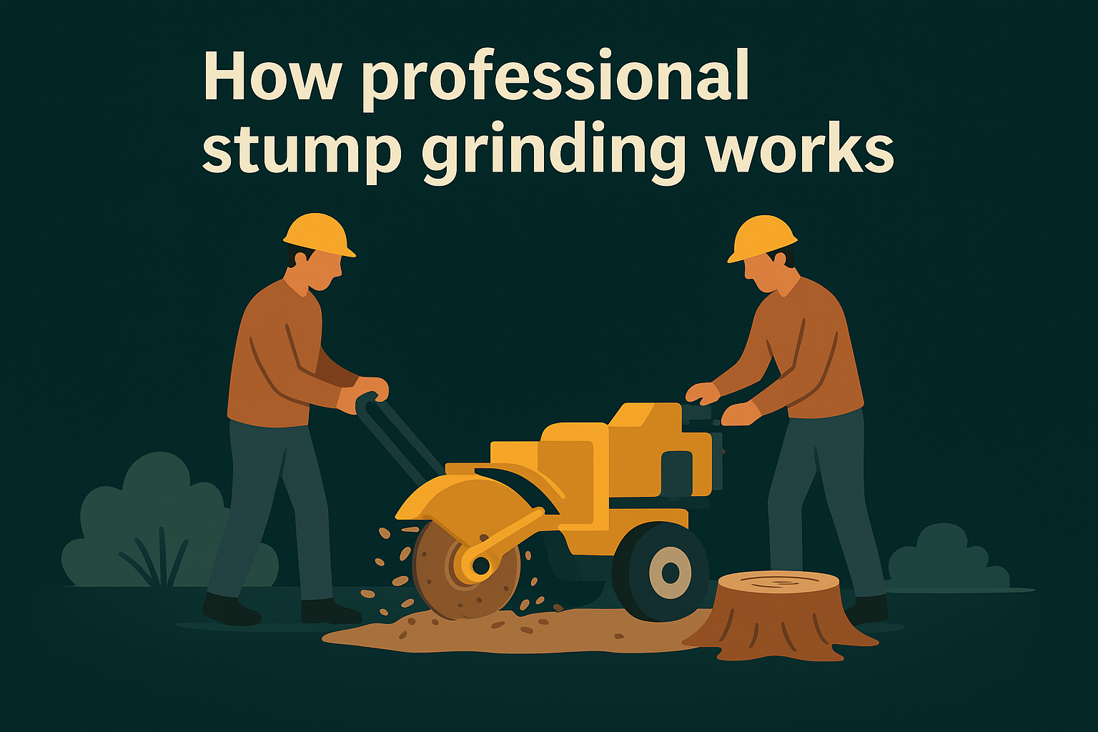 How professional stump grinding works